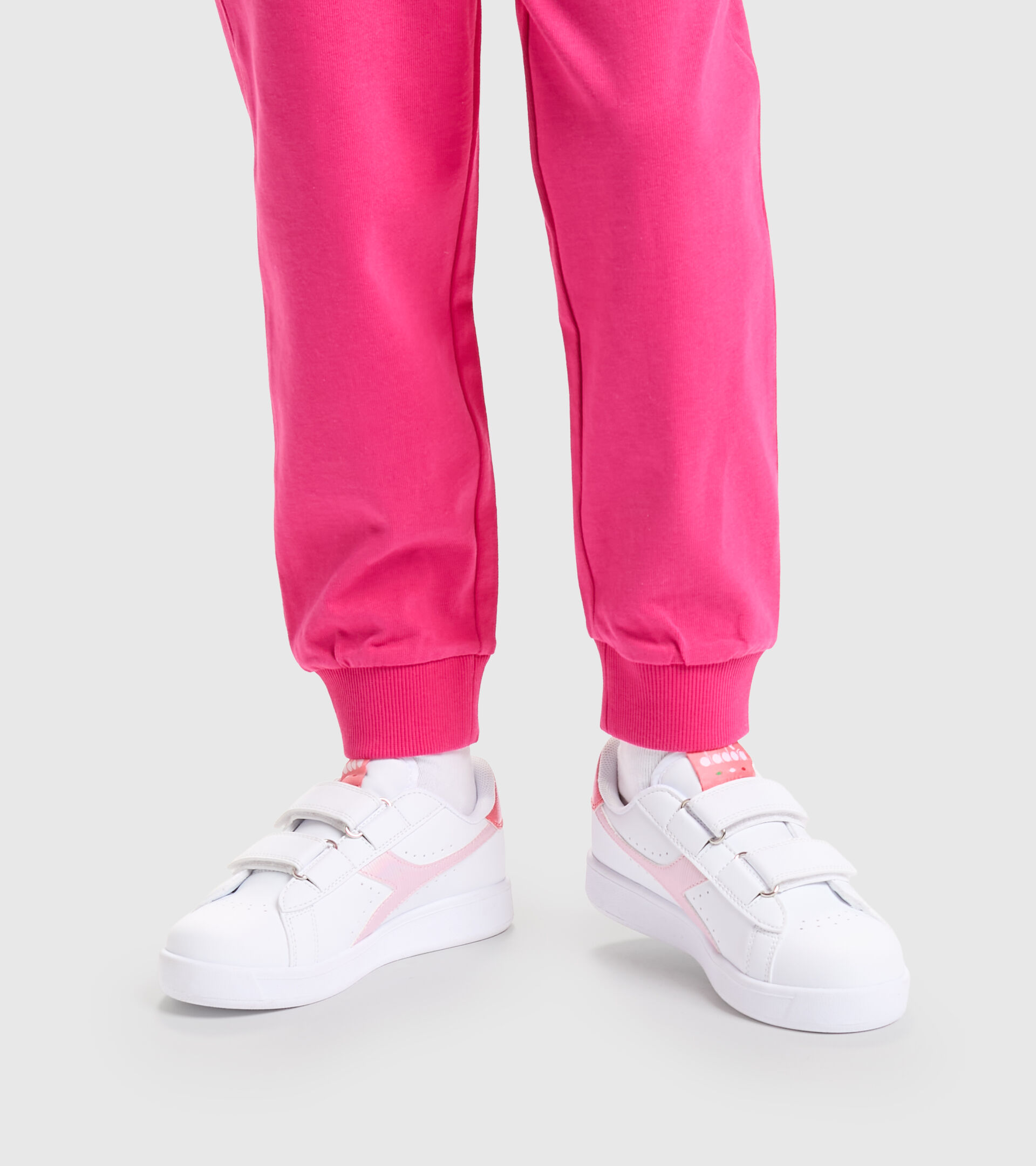 Sports shoes - Kids 4-8 years GAME P PS GIRL WHITE/RASPBERRY SORBET - Diadora