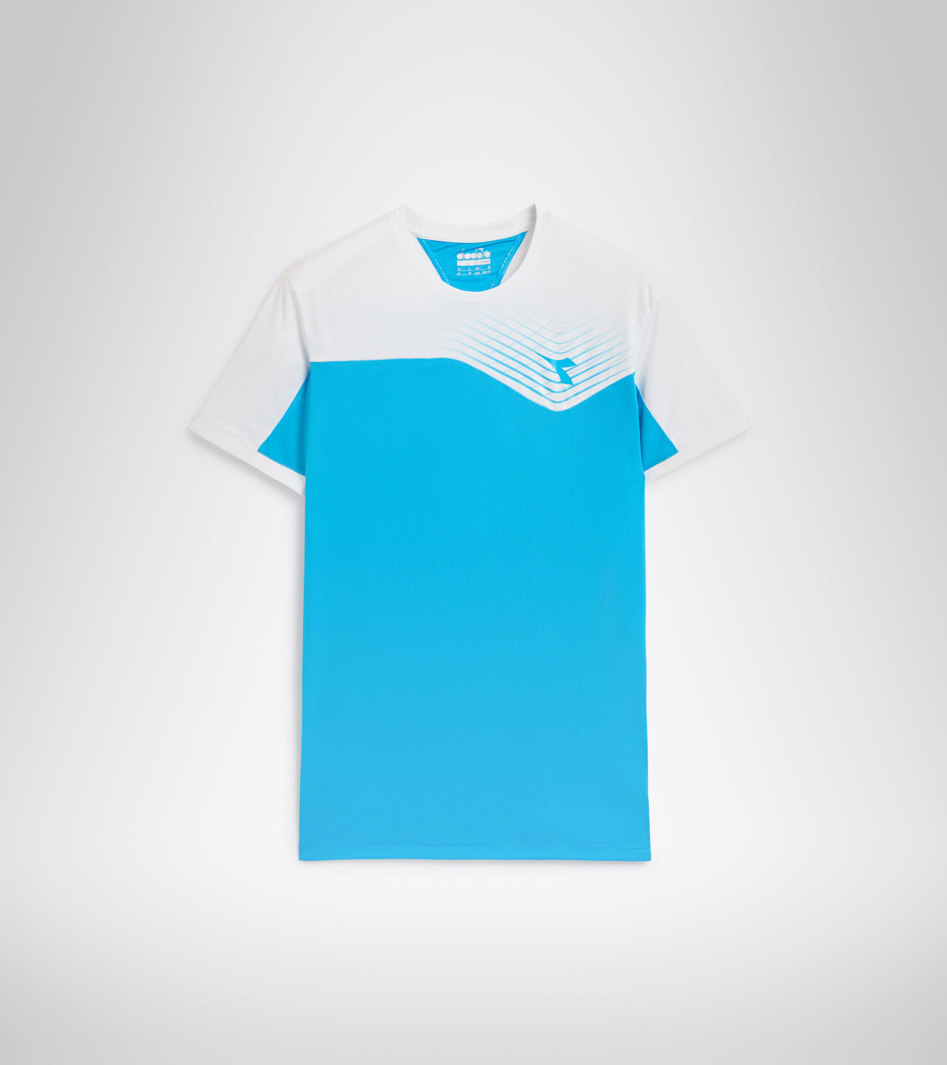 T-shirt da tennis - Uomo T-SHIRT COURT AZZURRO FLUO - Diadora