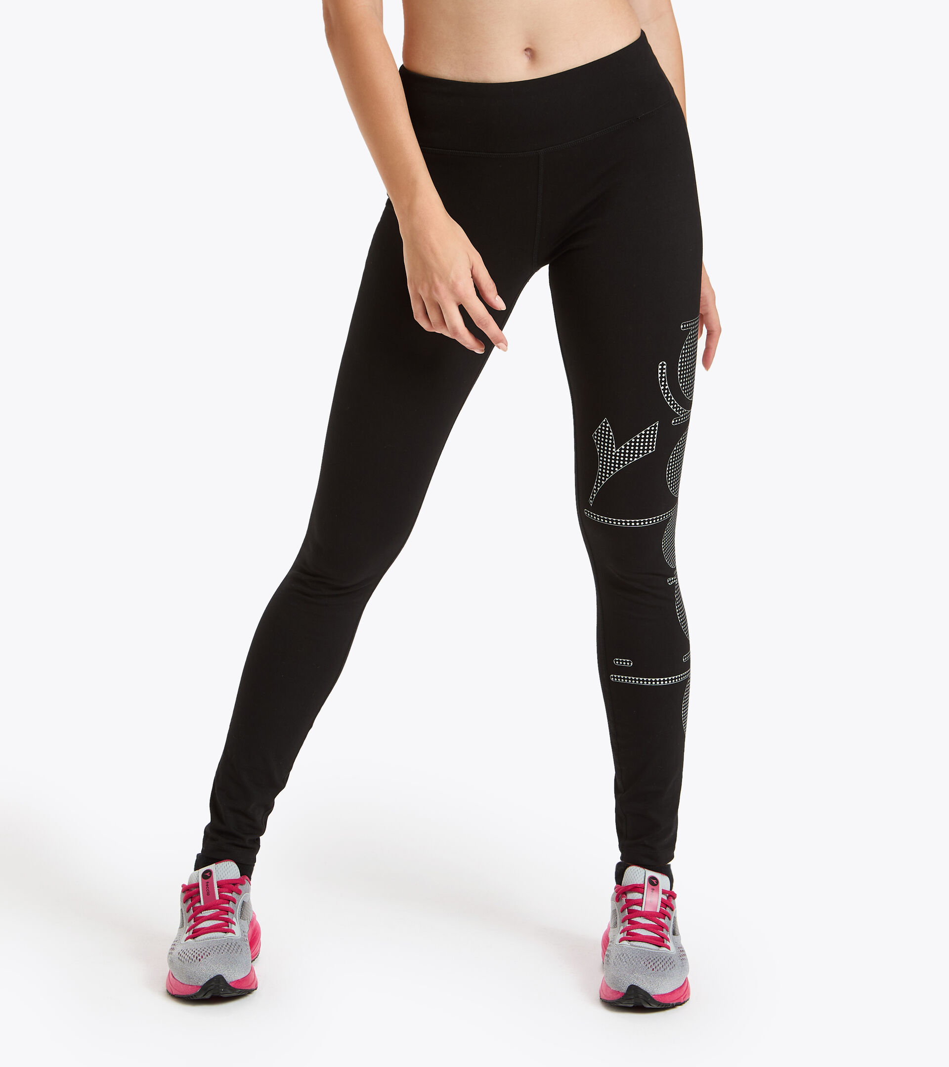 Running leggings - Women L. STC LEGGINGS BE ONE BLACK - Diadora
