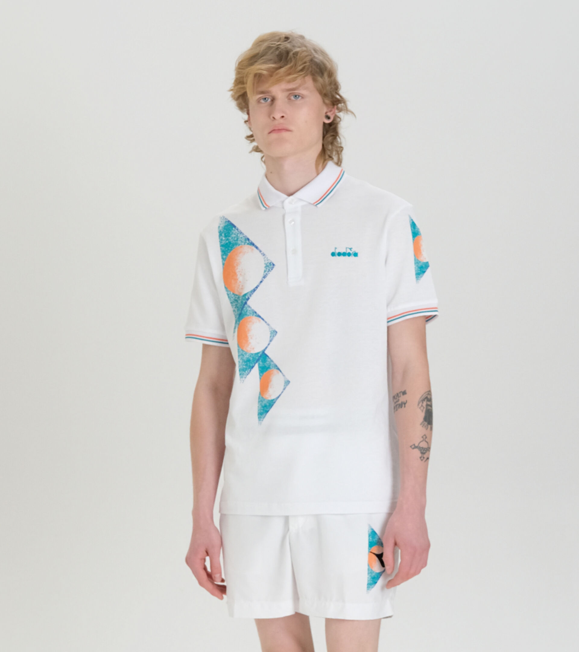90s-inspired Polo shirt - Made in Italy - Men’s
 POLO SS TENNIS 90 OPTICAL WHITE - Diadora