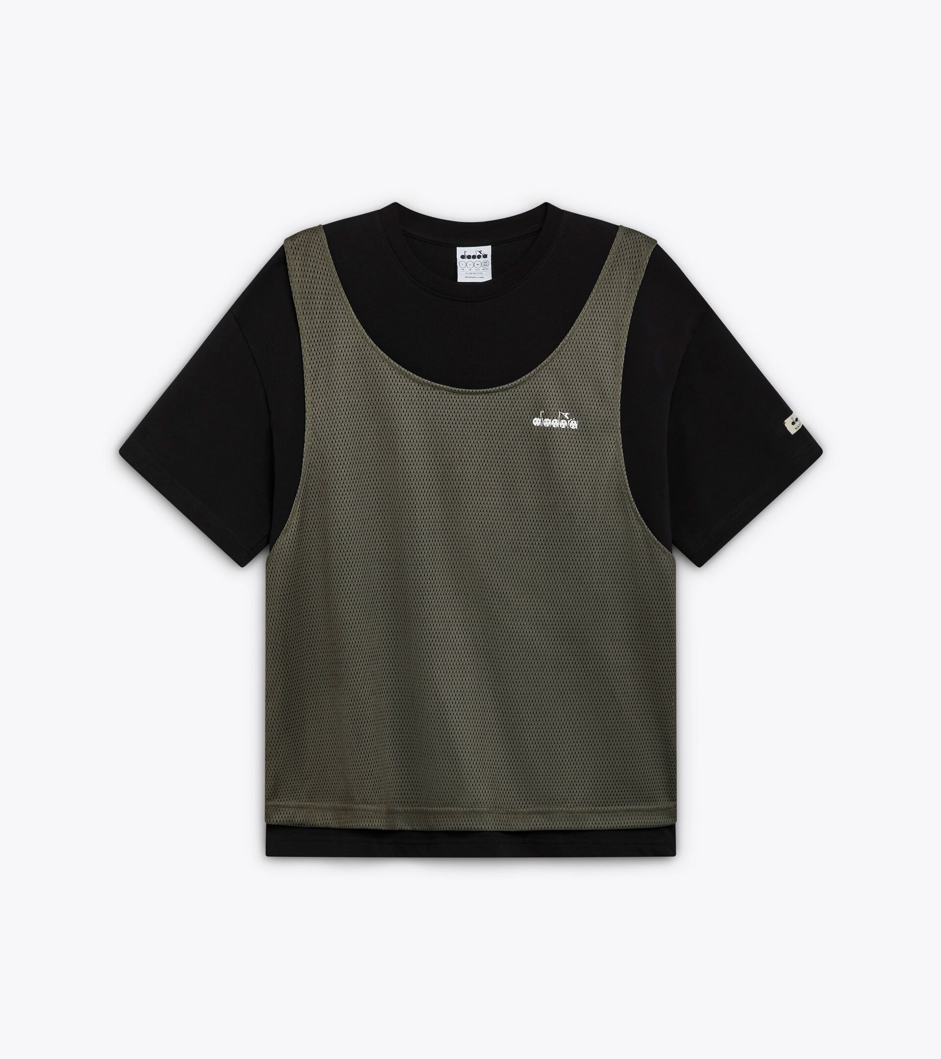 T-shirt and tank top combo - Made in Italy - Gender Neutral
 T-SHIRT SS 2-IN-1 LEGACY KIWI GREEN - Diadora