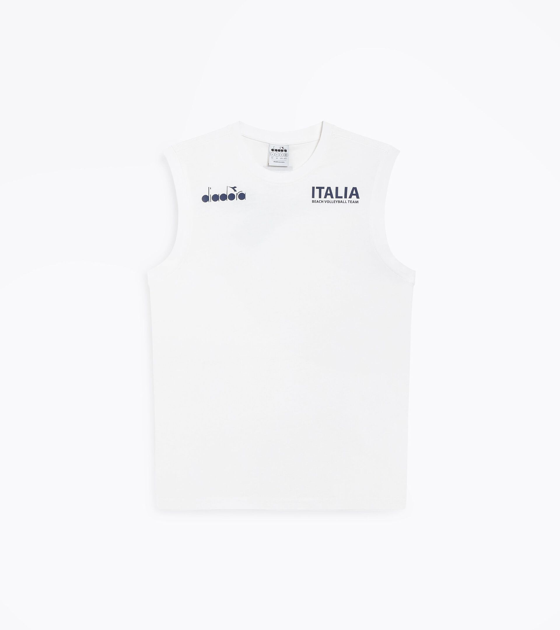 Sleeveless shirt Men - Italy National Volleyball Team SLEEVELESS ALLENAMENTO UOMO BV24 ITALIA OPTICAL WHITE - Diadora
