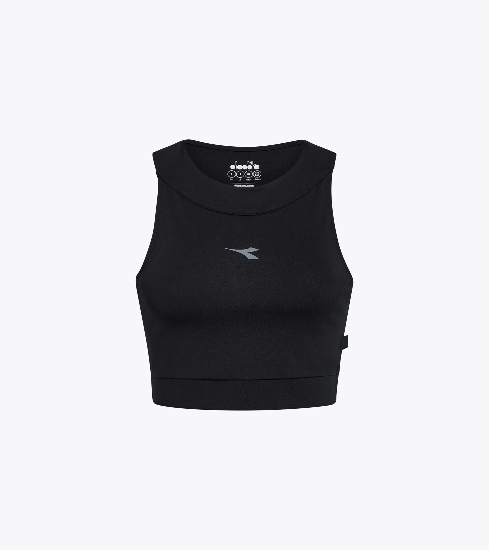 Top ajustado de running - Mujer
 L. CROP TOP RUN NEGRO - Diadora