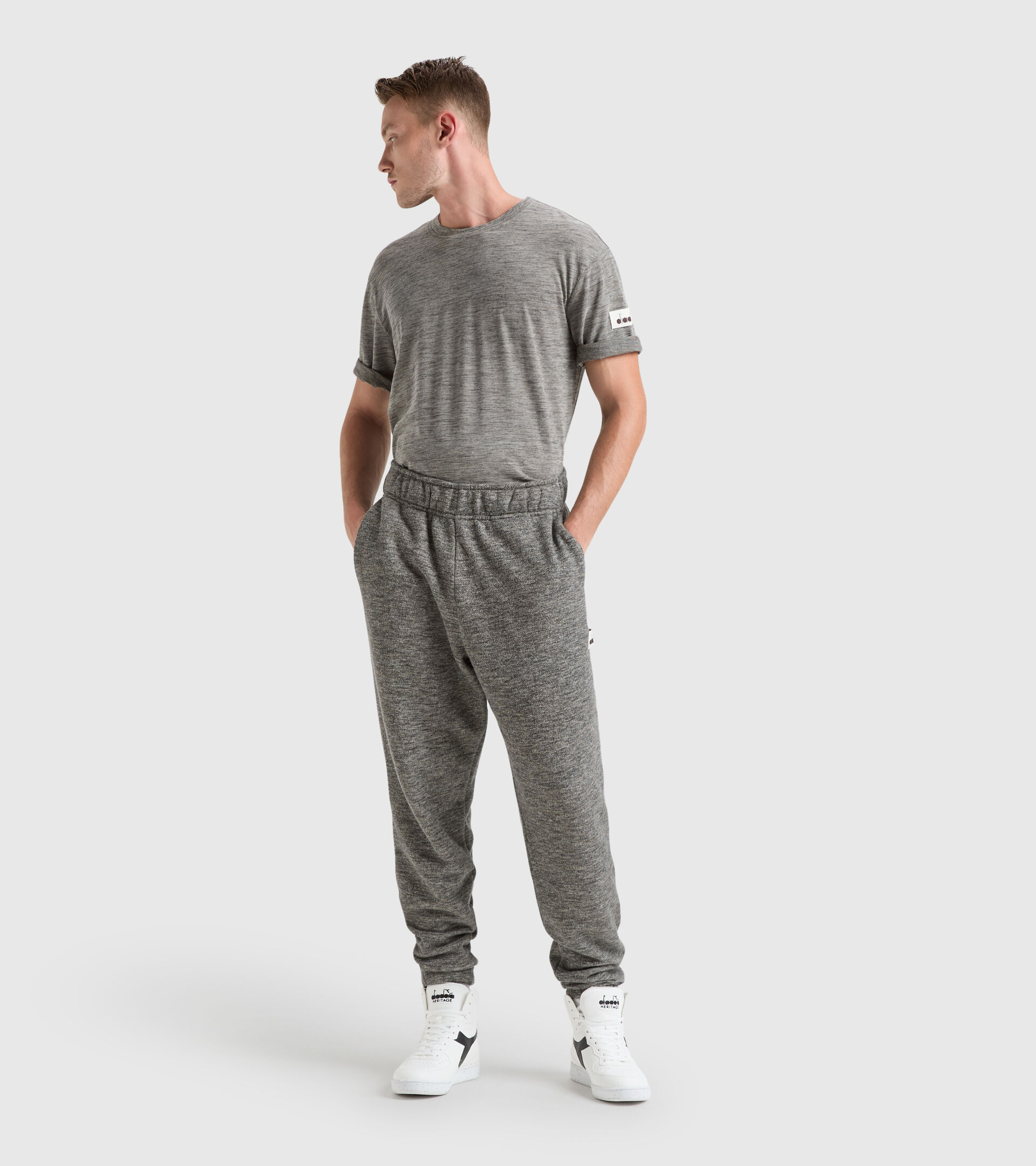 Sports trousers - Unisex PANT MANIFESTO 2030 TURKISH COFFEE MELANGE - Diadora