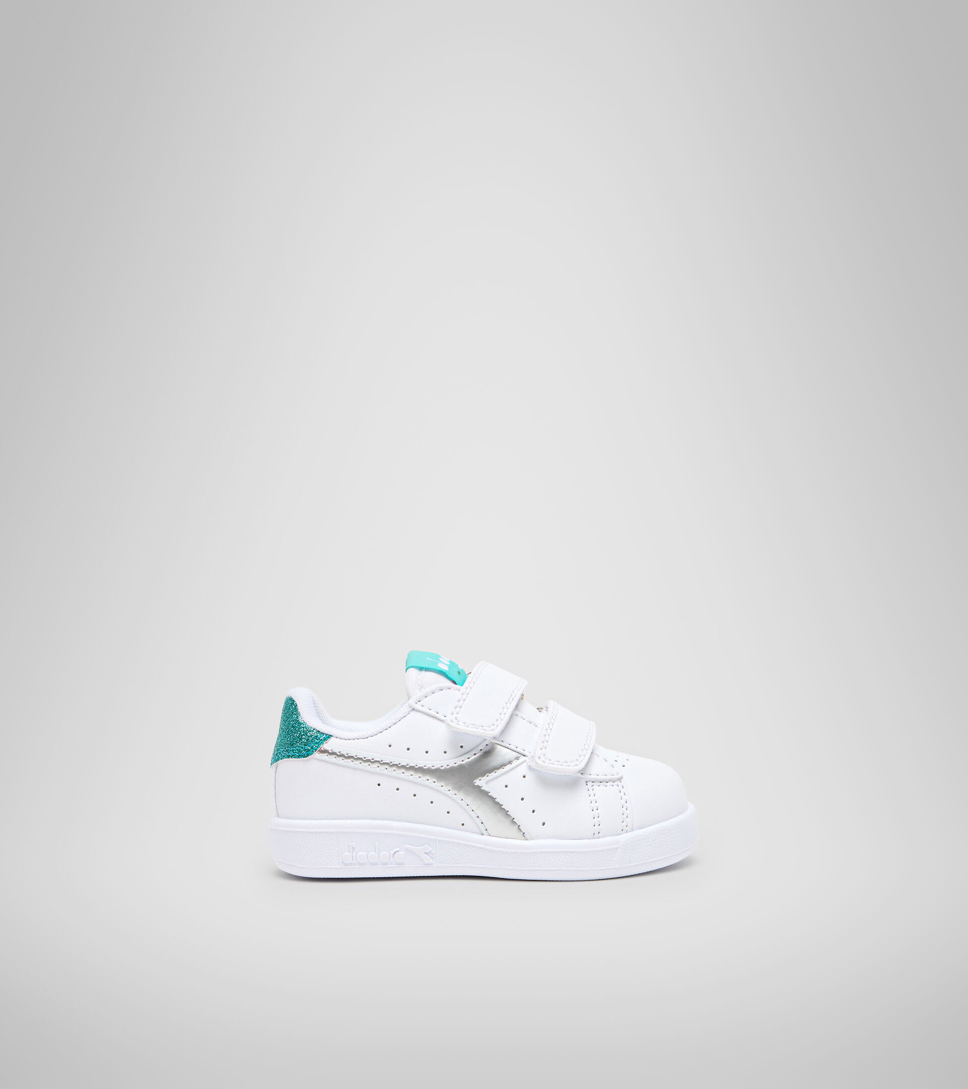 Sports shoes - Toddlers 1-4 years GAME P TD GIRL WHITE/BLUE TURQUOISE - Diadora