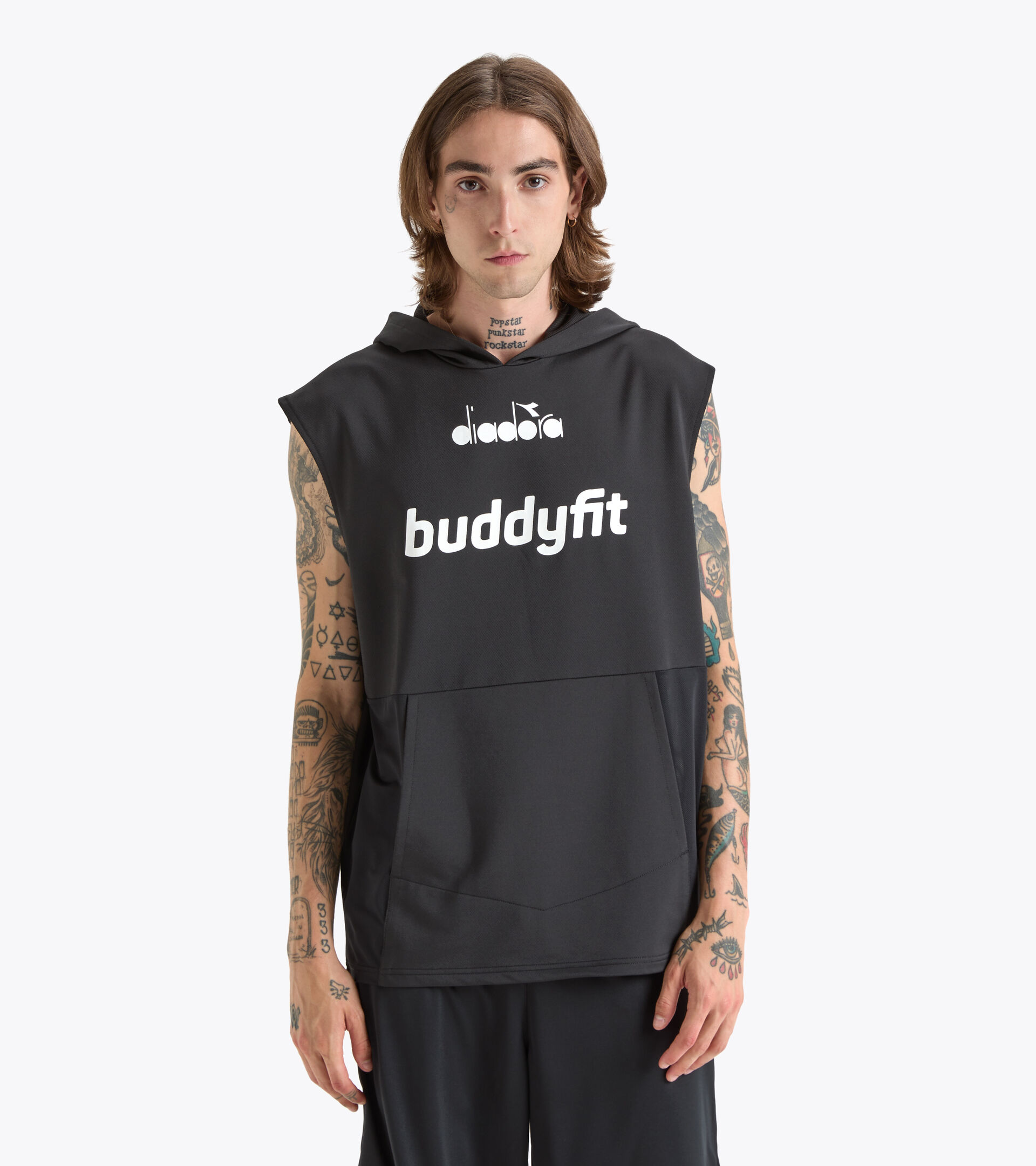 Sleeveless training sweatshirt - Men’s HD SL T-SHIRT BUDDYFIT BLACK - Diadora