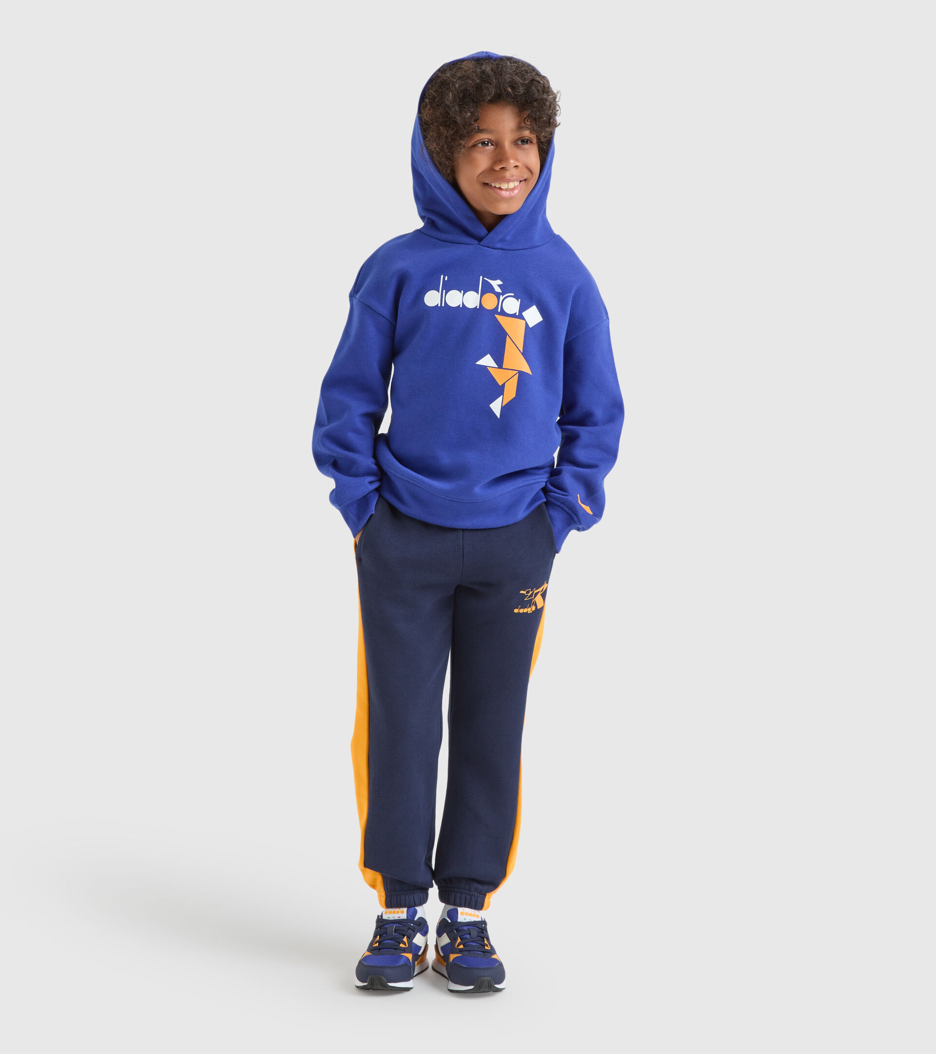 Hooded sweatshirt - Kids JB.HOODIE SWEAT TWISTER SODALITE BLUE - Diadora