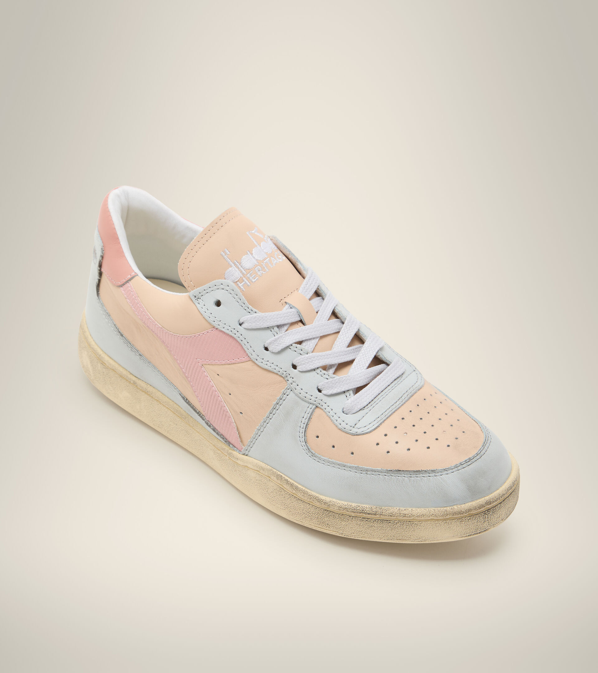 Heritage shoes - Unisex MI BASKET LOW USED APPLEBLOSSOM - Diadora
