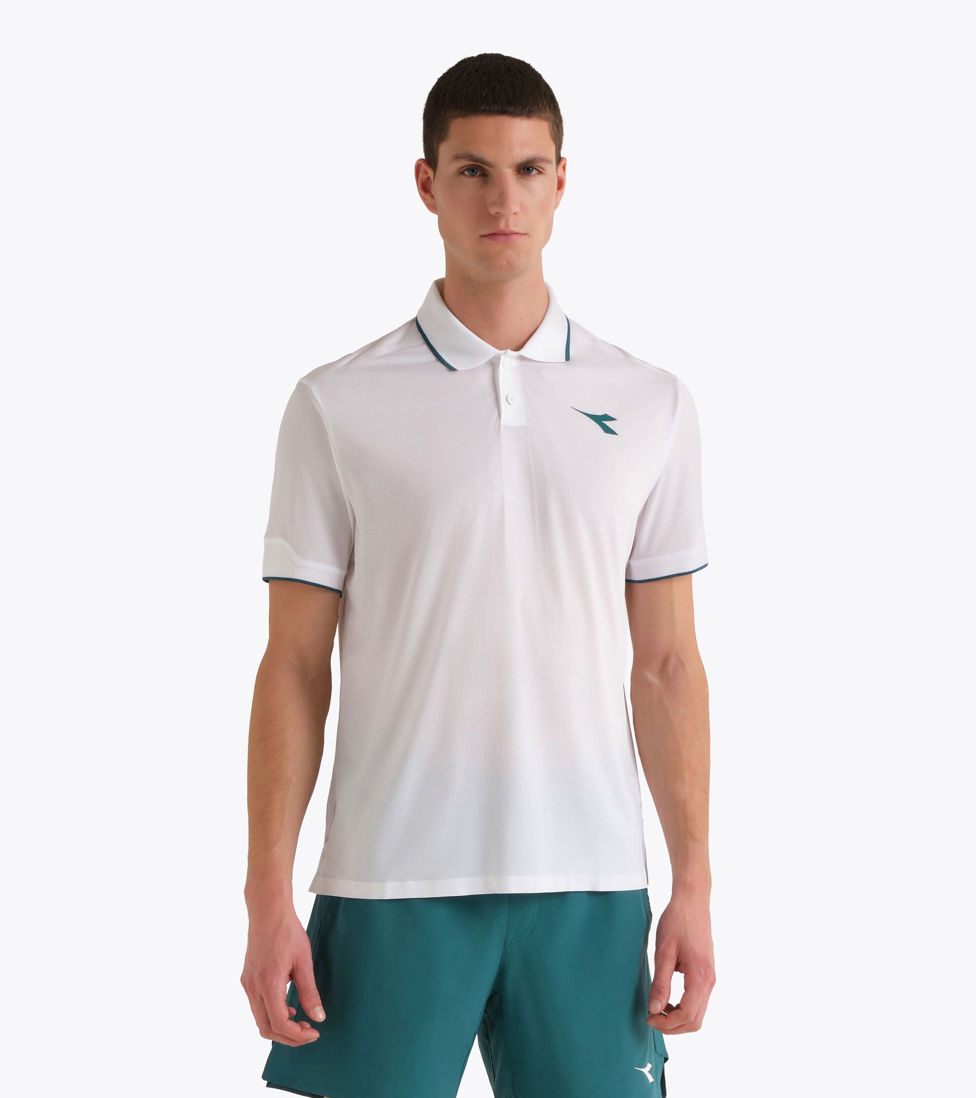 Polo &agrave; manches courtes avec technologie FIBRAZERO - Comp&eacute;tition - Homme SS POLO MATCH FIBRAZERO BLANC VIF - Diadora