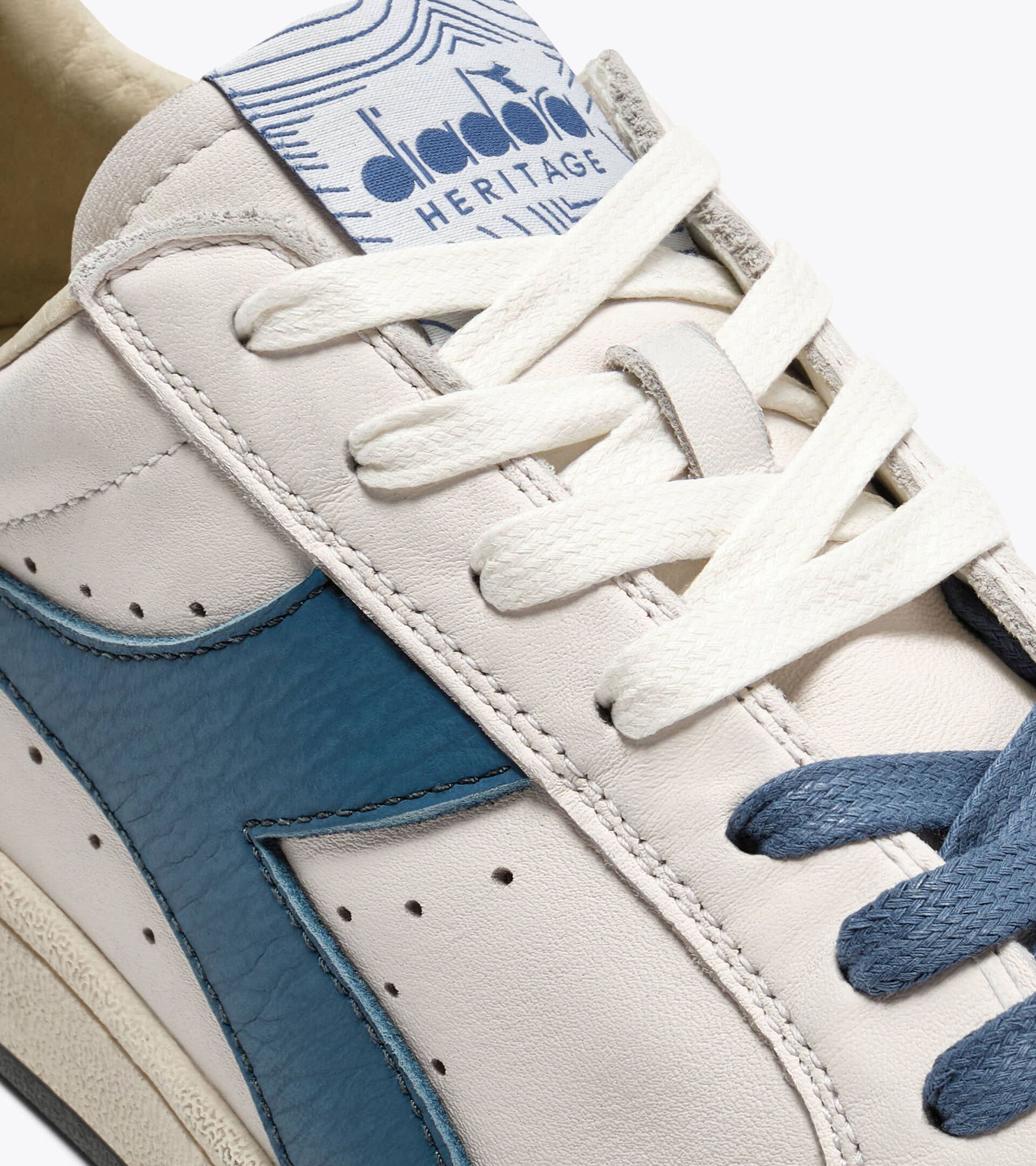 Heritage sneaker made from leather - All-gender PRESTIGE USED WHITE/BLUE SHADOW - Diadora