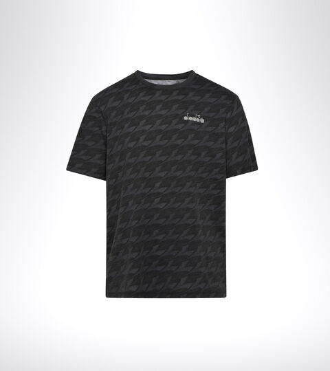 Sports T-shirt - Men SS T-SHIRT PLUS BE ONE ALL OVER BLACK - Diadora