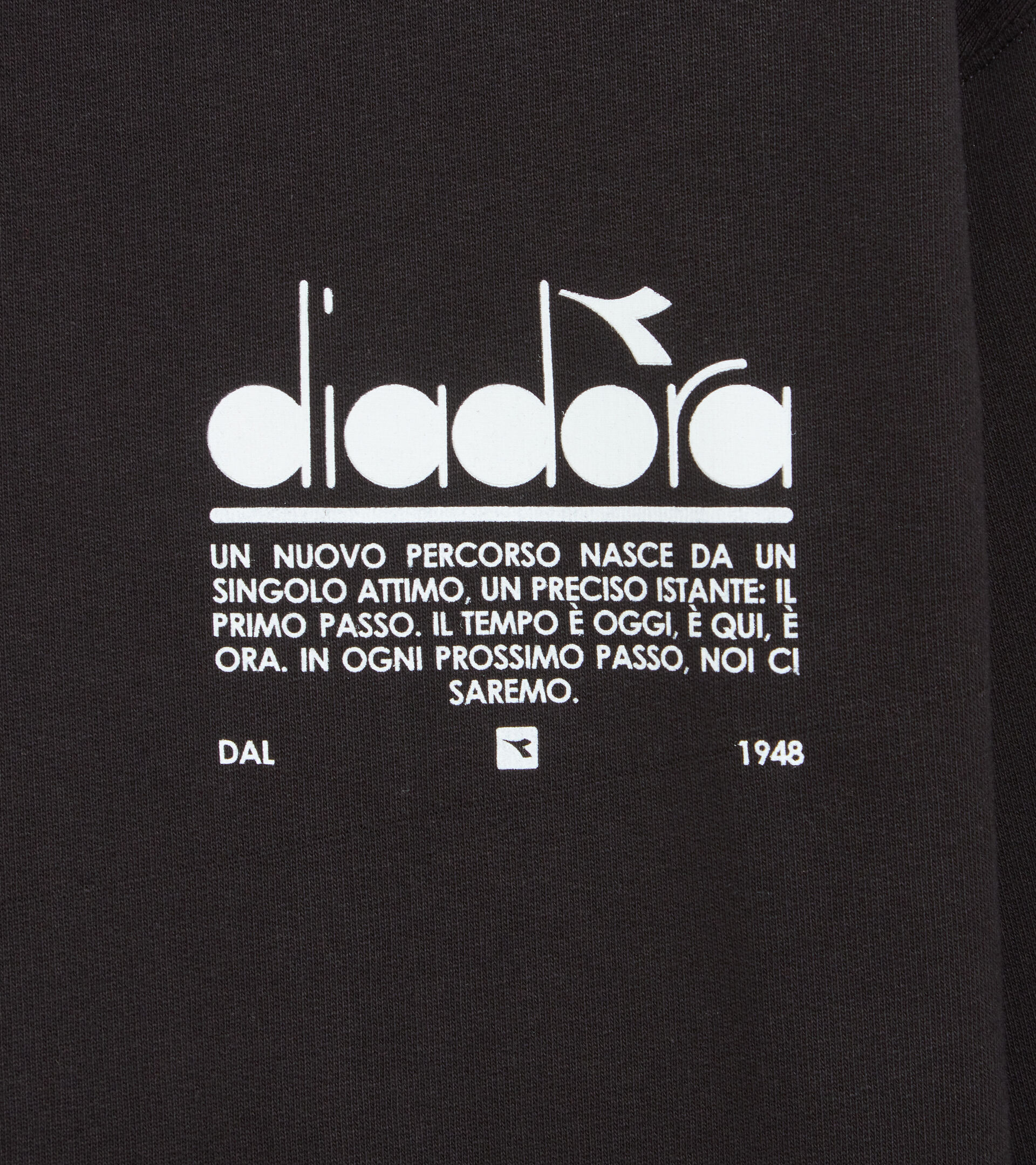 Sudadera de algodón - Mujer L. SWEATSHIRT CREW MANIFESTO NEGRO - Diadora