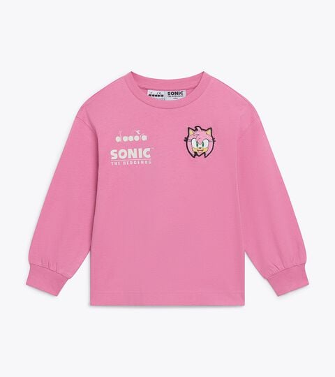 Long-sleeved T-shirt - Boys and girls JU. T-SHIRT LS SONIC CASHMERE ROSE - Diadora