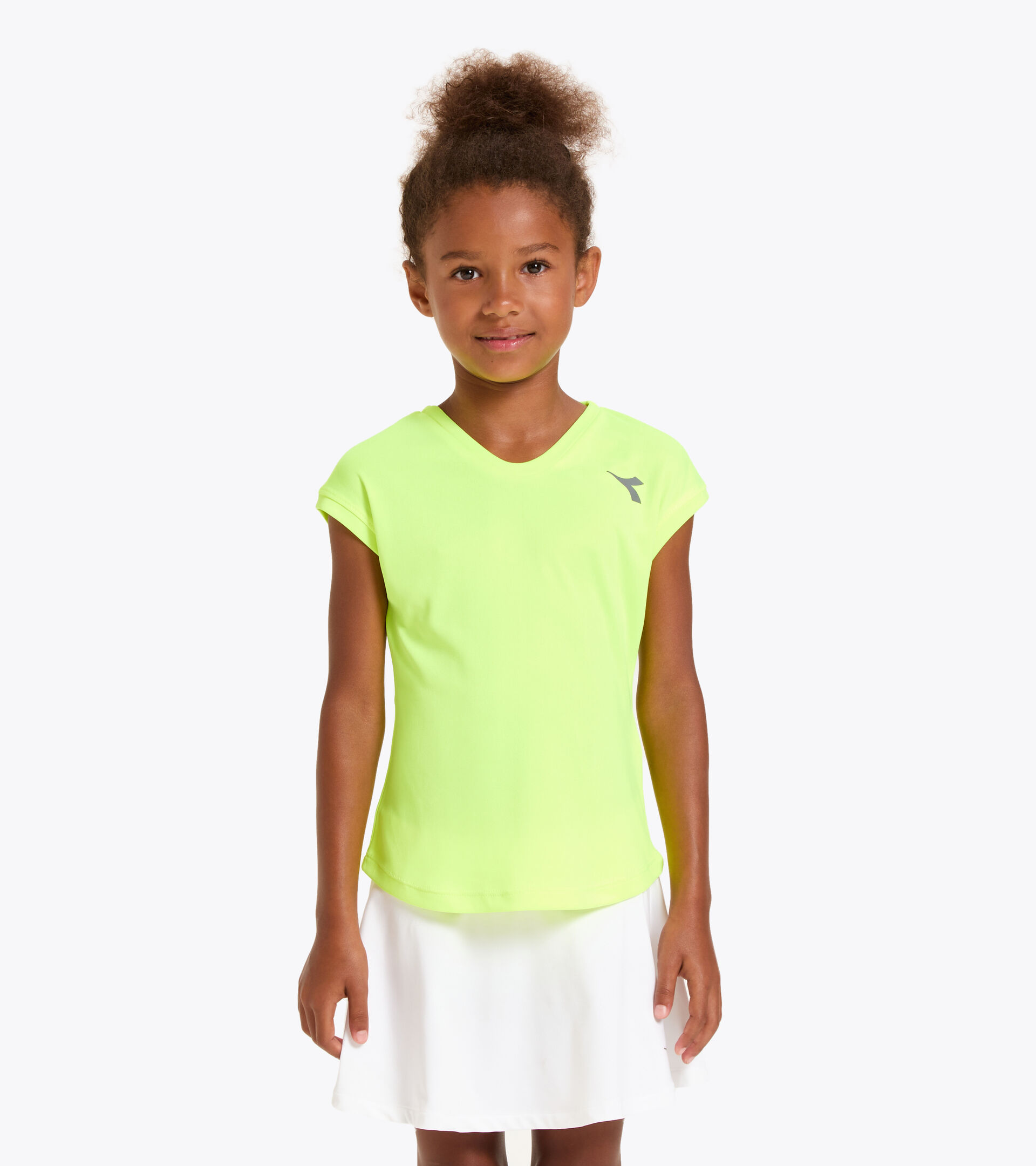 Tennis-T-Shirt - Junior G. T-SHIRT TEAM FLUO GELB DD - Diadora