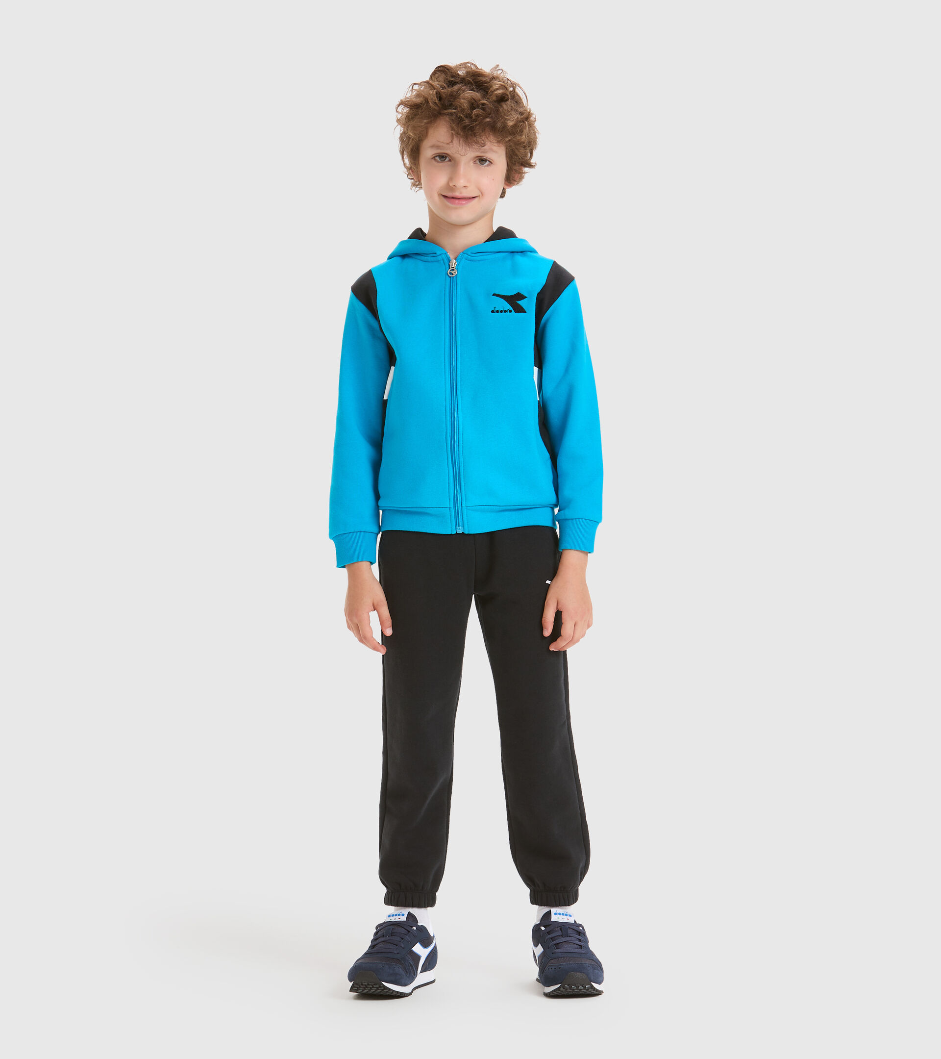 Tracksuit - Kids JB.TRACKSUIT HD FZ HOOPLA SKY-BLUE DANUBE - Diadora