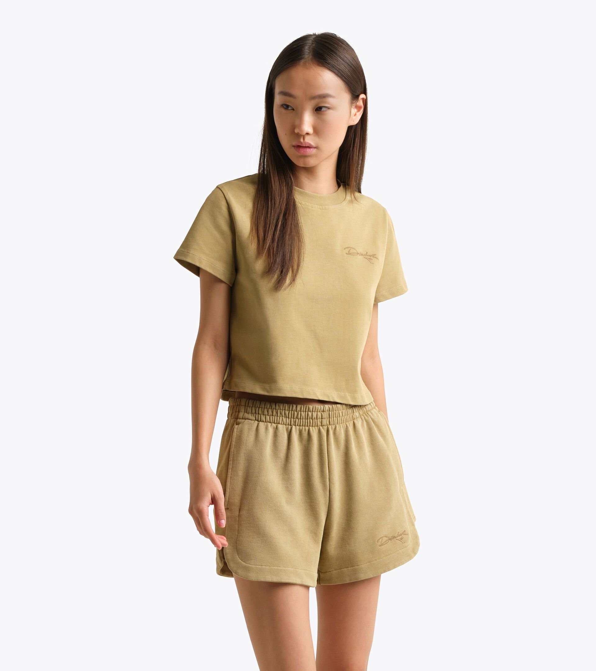 Short en coton style r&eacute;tro - Femme
 L. SHORTS AVENUE LAB KAKI - Diadora