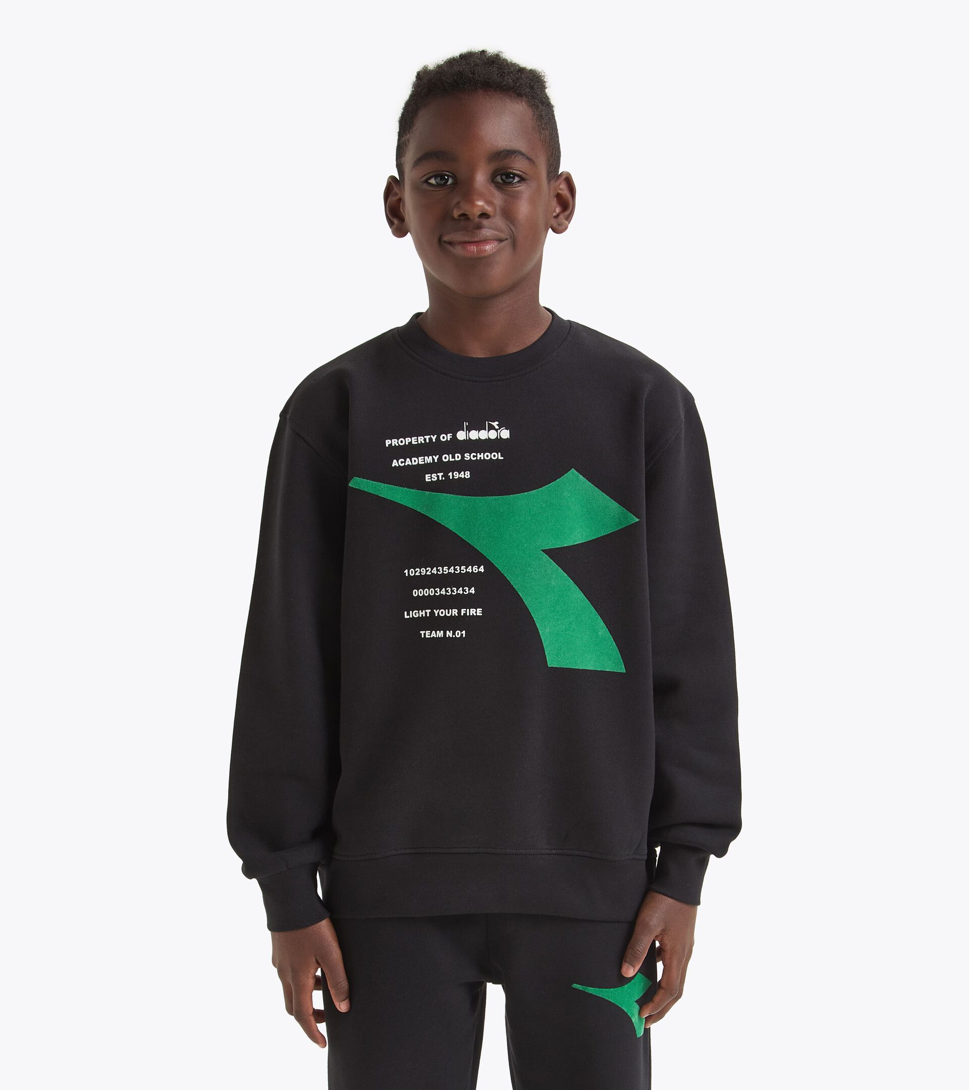 Crewneck sweatshirt - Boy
 JB. SWEATSHIRT CREW FREGIO BLACK - Diadora