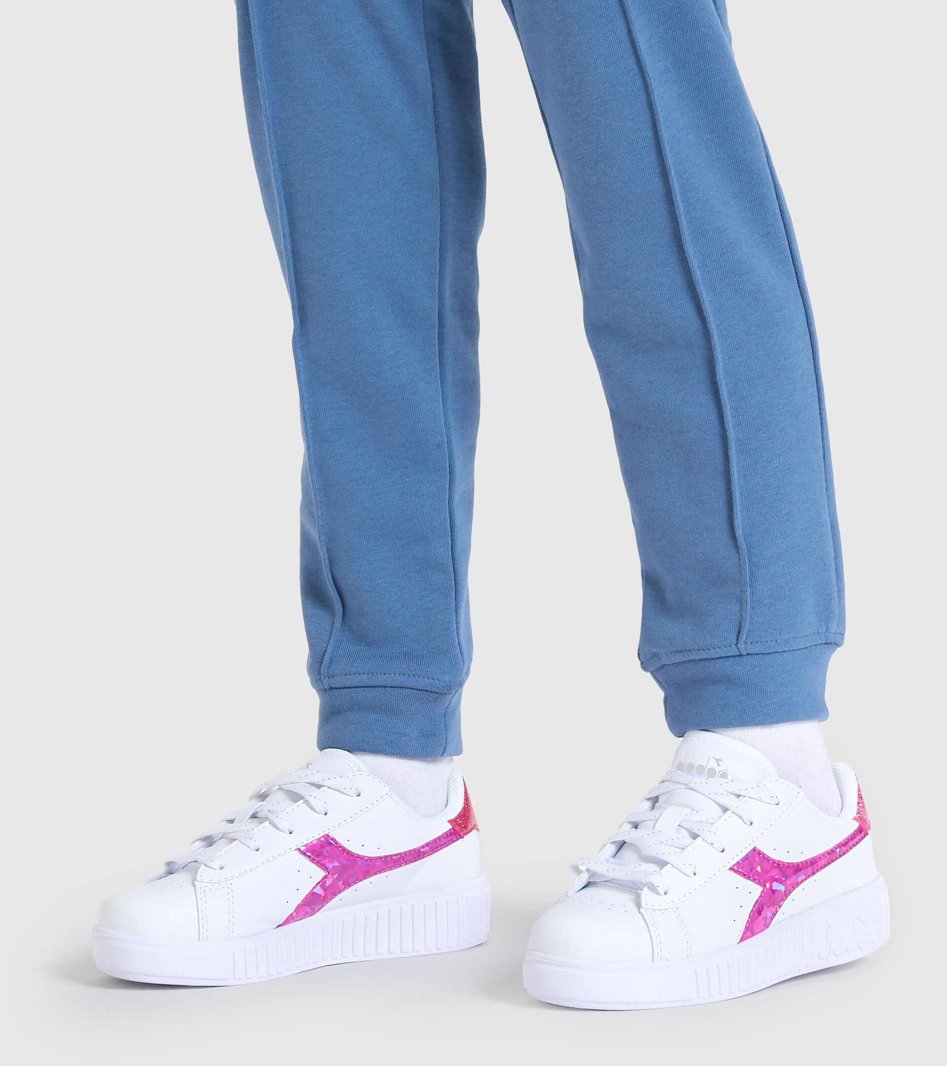 Sports shoes - Kids 4-8 years GAME STEP DIAMONDS PS WHITE/FUCHSIA PINK - Diadora