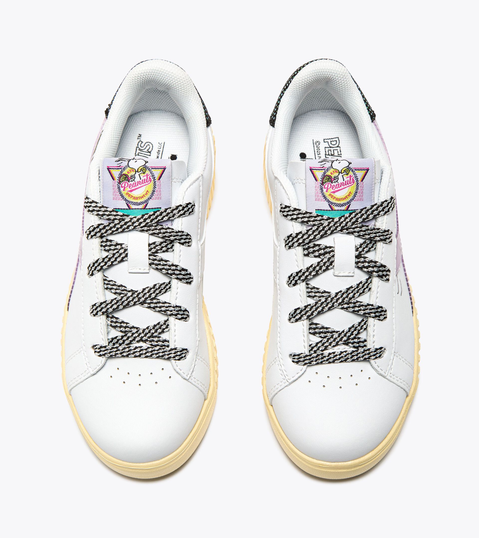 Peanuts sports sneakers - Girls - 4 to 8 years old 
 GAME STEP P PEANUTS PS WHITE/THISTLE/BLACK - Diadora