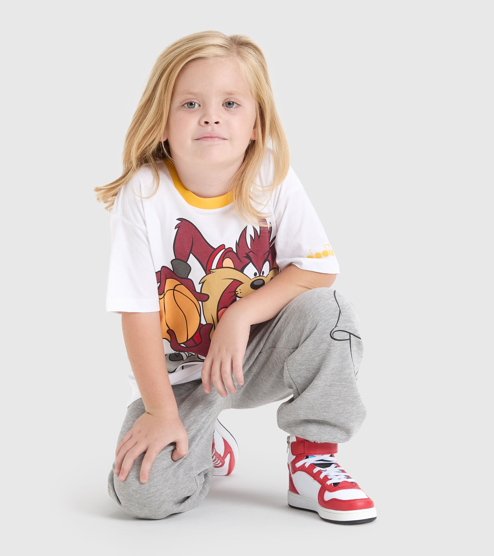 Sports T-shirt - Kids JU.T-SHIRT SS WB SPECTRA YELLOW - Diadora