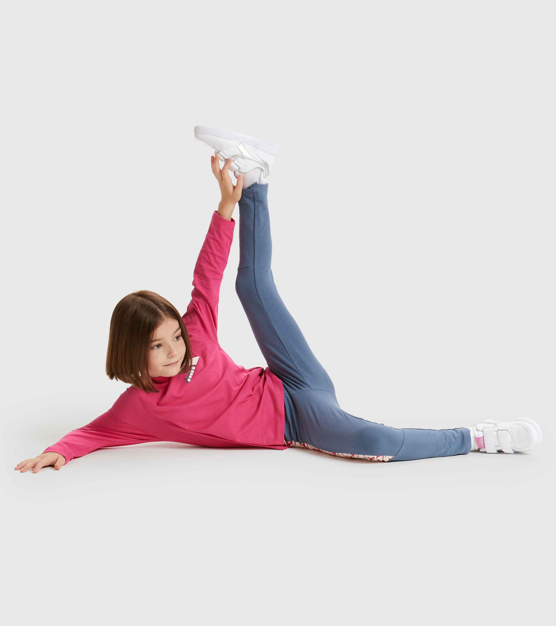 Pantalon de sport - Garçon JG.LEGGINGS TWINKLE PORCELAINE BLEU - Diadora