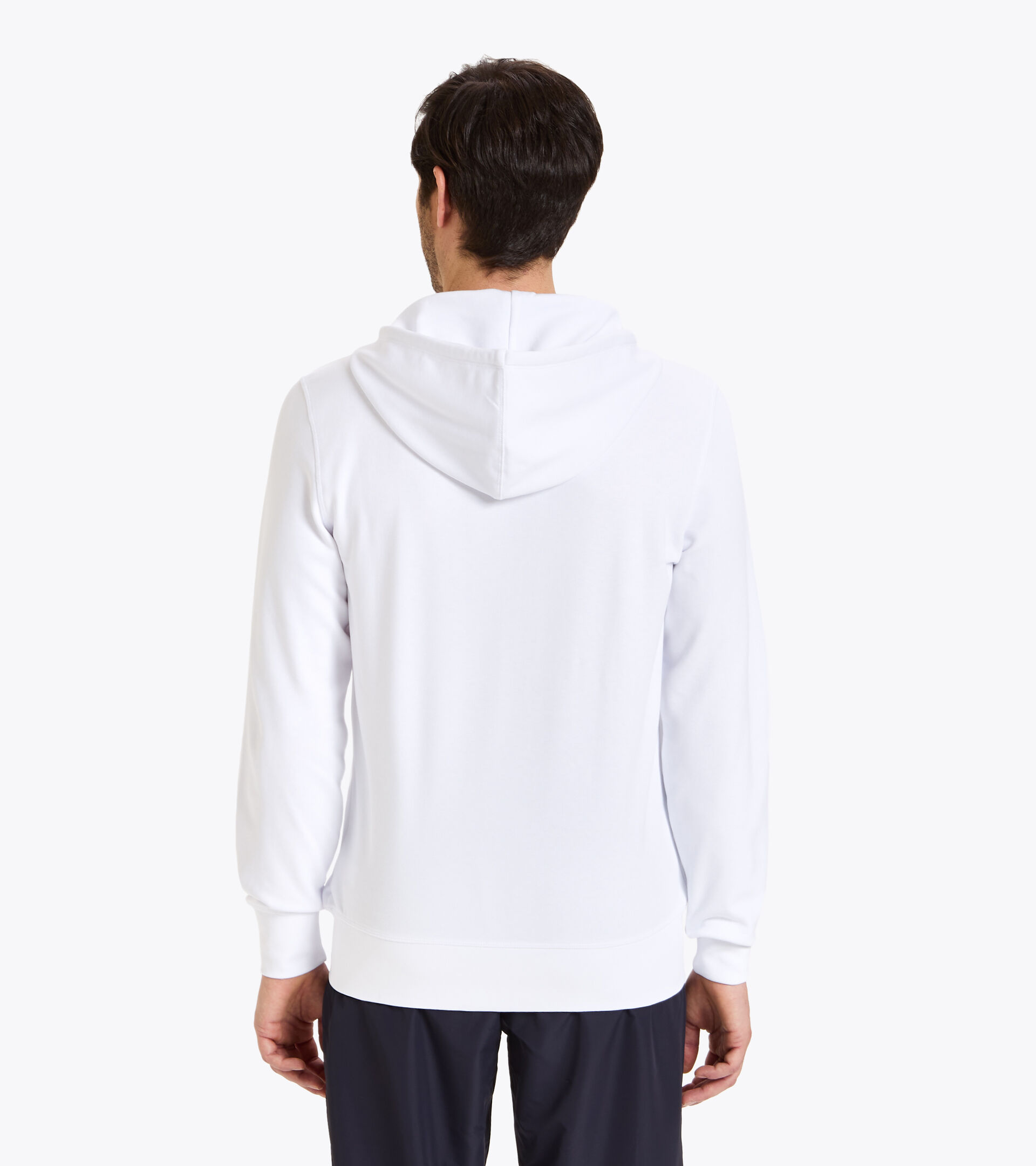 Tennis full zipper hoodie - Men HD FZ SWEAT DIADORA CLUB OPTICAL WHITE - Diadora