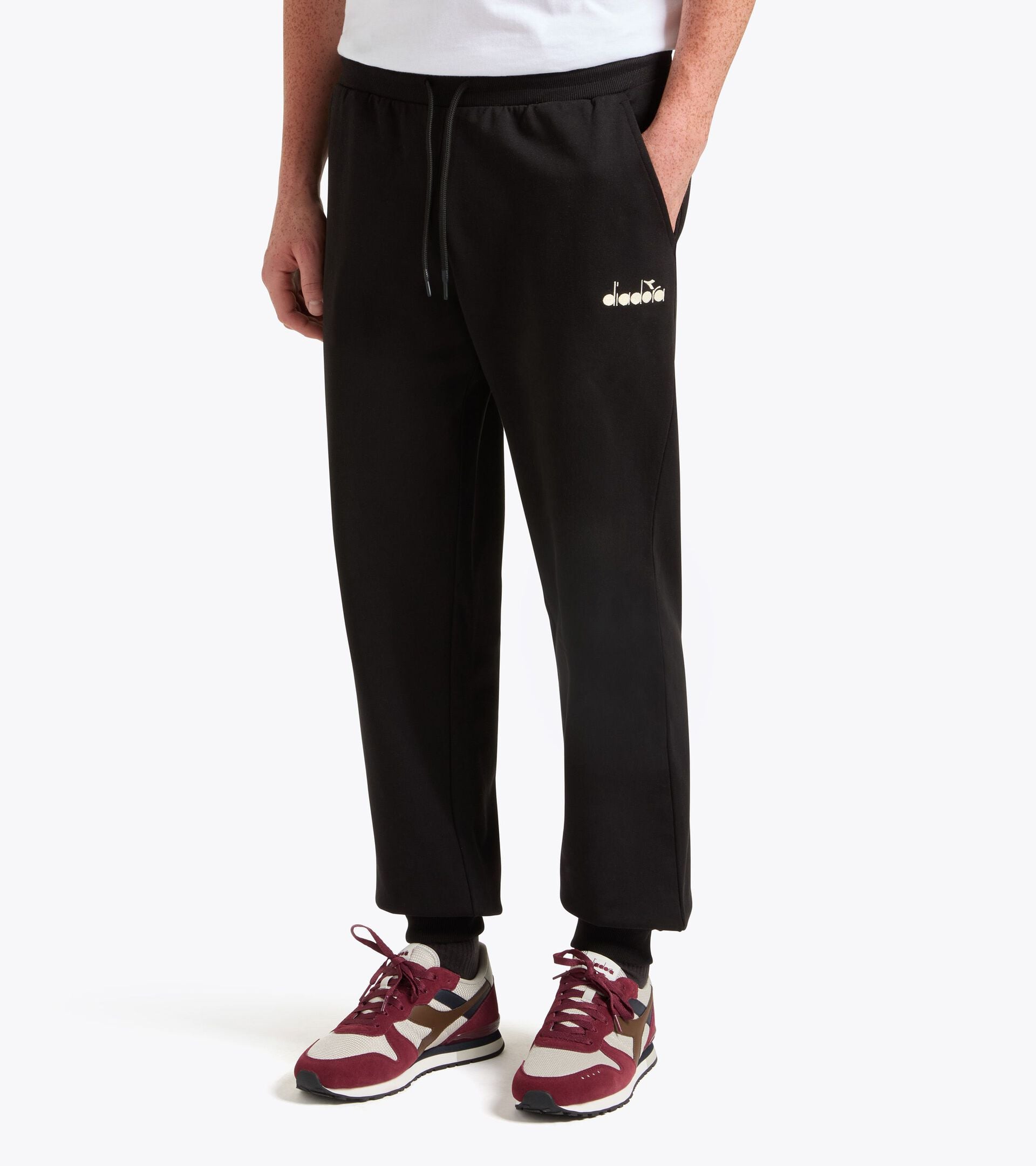 Pantalon - Regular - Homme PANTS LOGO (FT) NOIR - Diadora