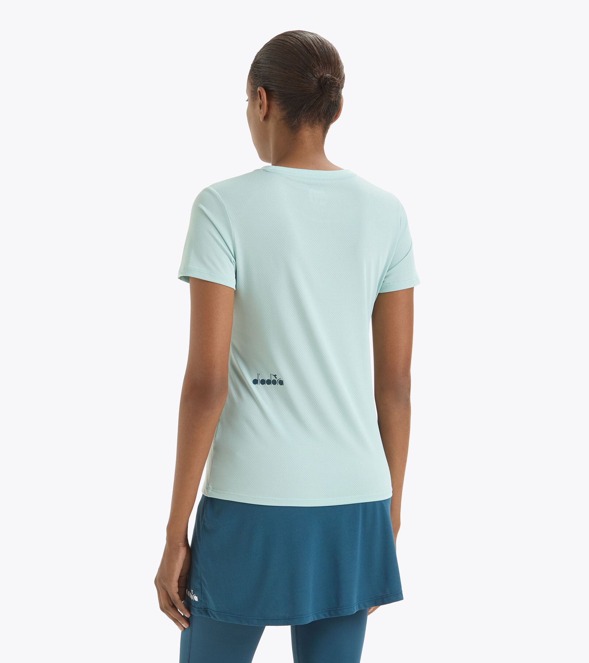 T-shirt da tennis - Donna L. SS T-SHIRT TENNIS AZZURRO SPRUZZO SURF - Diadora