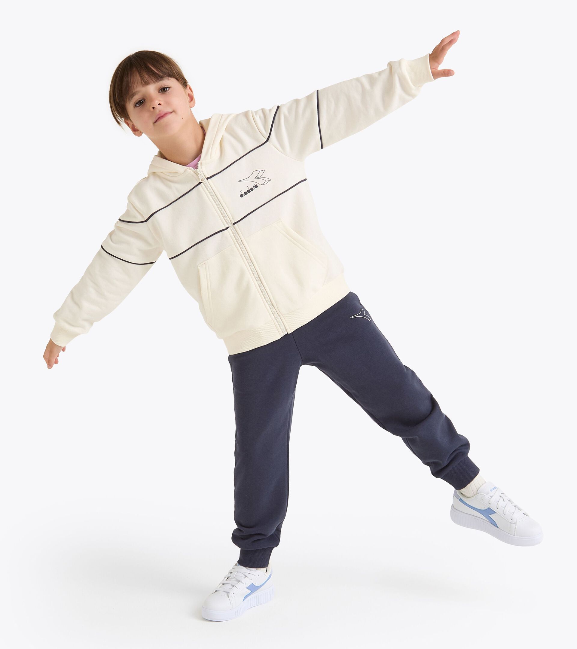 Conjunto de chándal - Niños y niñas/Adolescentes JU. TRACKSUIT HD FZ LOGO (FT) AZUL NOCHE - Diadora
