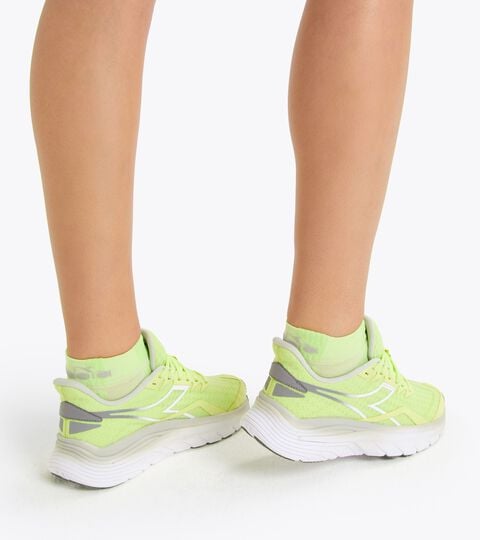 CUSHION QUARTER SOCKS, CITRON VERT OMBRE Chaussettes de Running CUSHION QUARTER SOCKS CITRON VERT OMBRE - Diadora