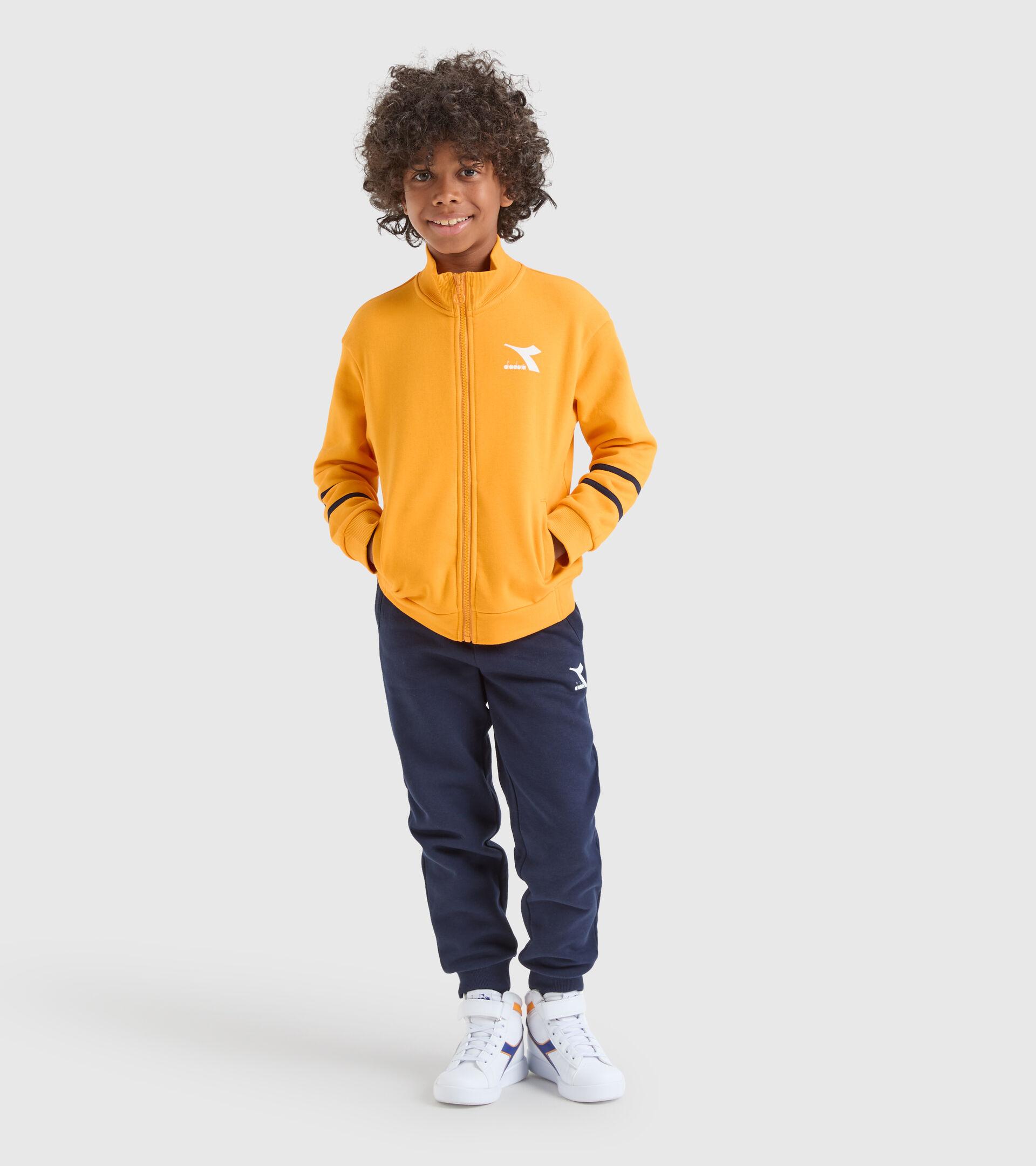 Sports tracksuit - Kids JU.TRACKSUIT FZ CHROMIA RADIANT YELLOW - Diadora