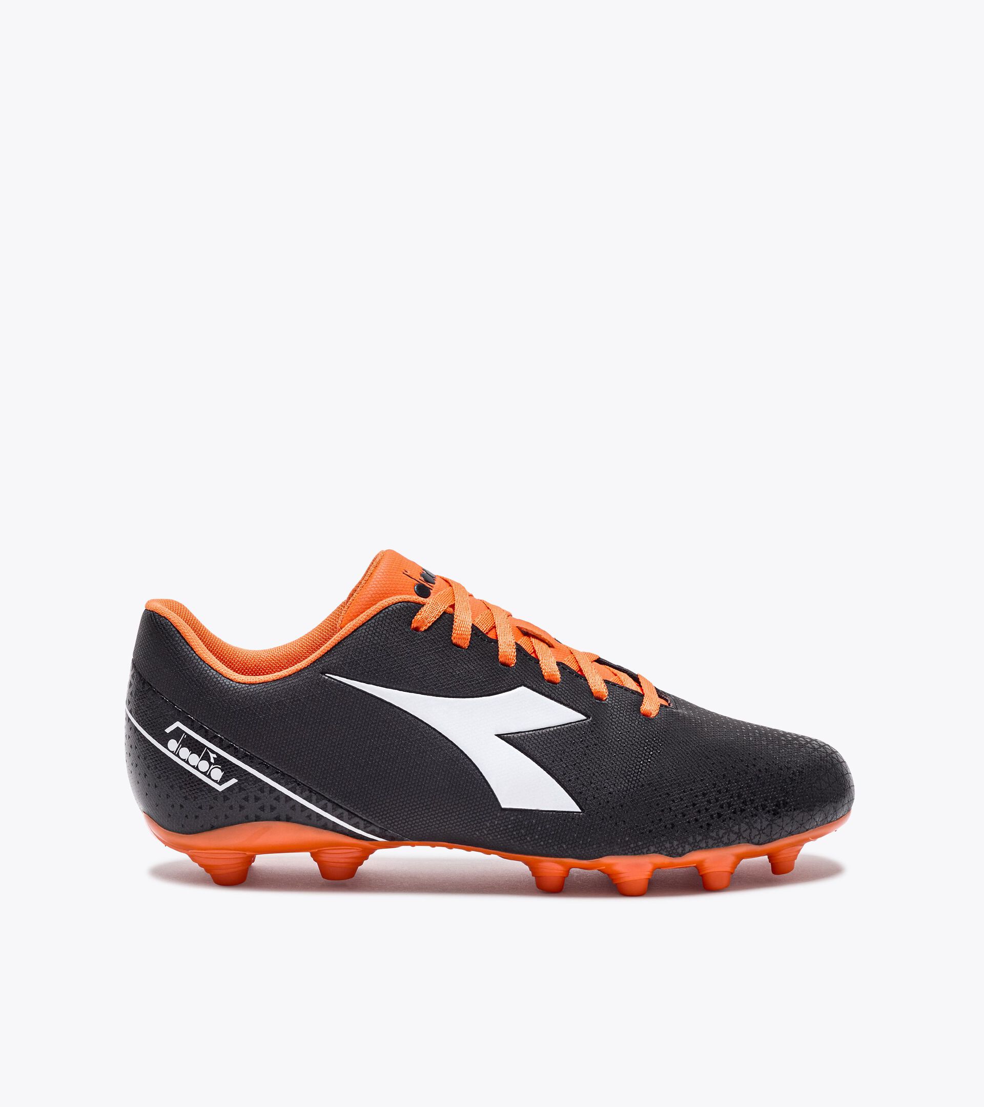 Calcio boots for firm ground - Men's PICHICHI 6 MG14 BLACK/WHITE/ORANGE - Diadora