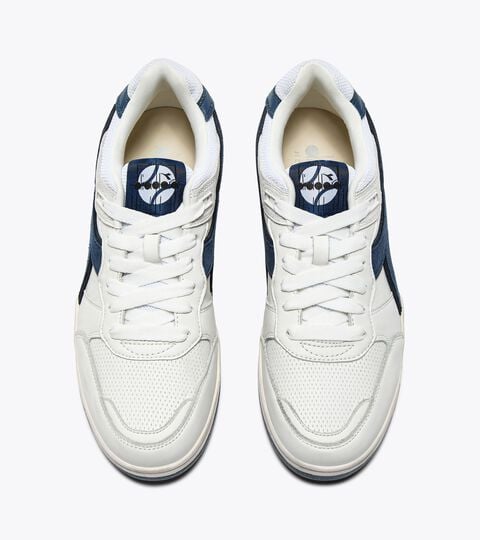 B.560 USED, WHITE/MAJOLICA BLUE Heritage leather sneaker - All-Gender B.560 USED WHITE/MAJOLICA BLUE - Diadora