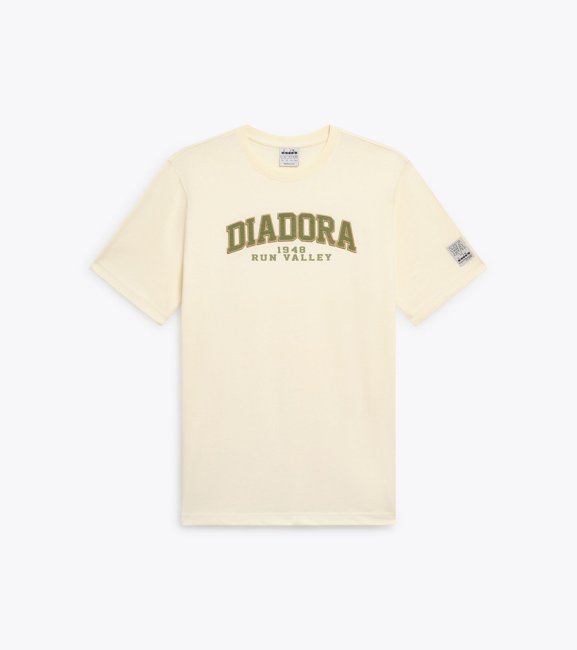 Camiseta de algod&oacute;n grueso - Run Valley - Para todos los g&eacute;neros
 T-SHIRT SS RUN VALLEY BLANCO INVIERNO - Diadora