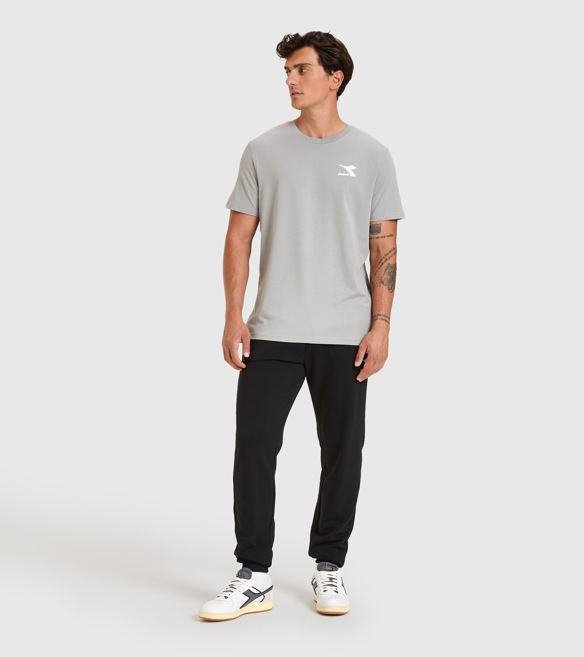 T-shirt - Men T-SHIRT SS CHROMIA GRAY MOUSE - Diadora