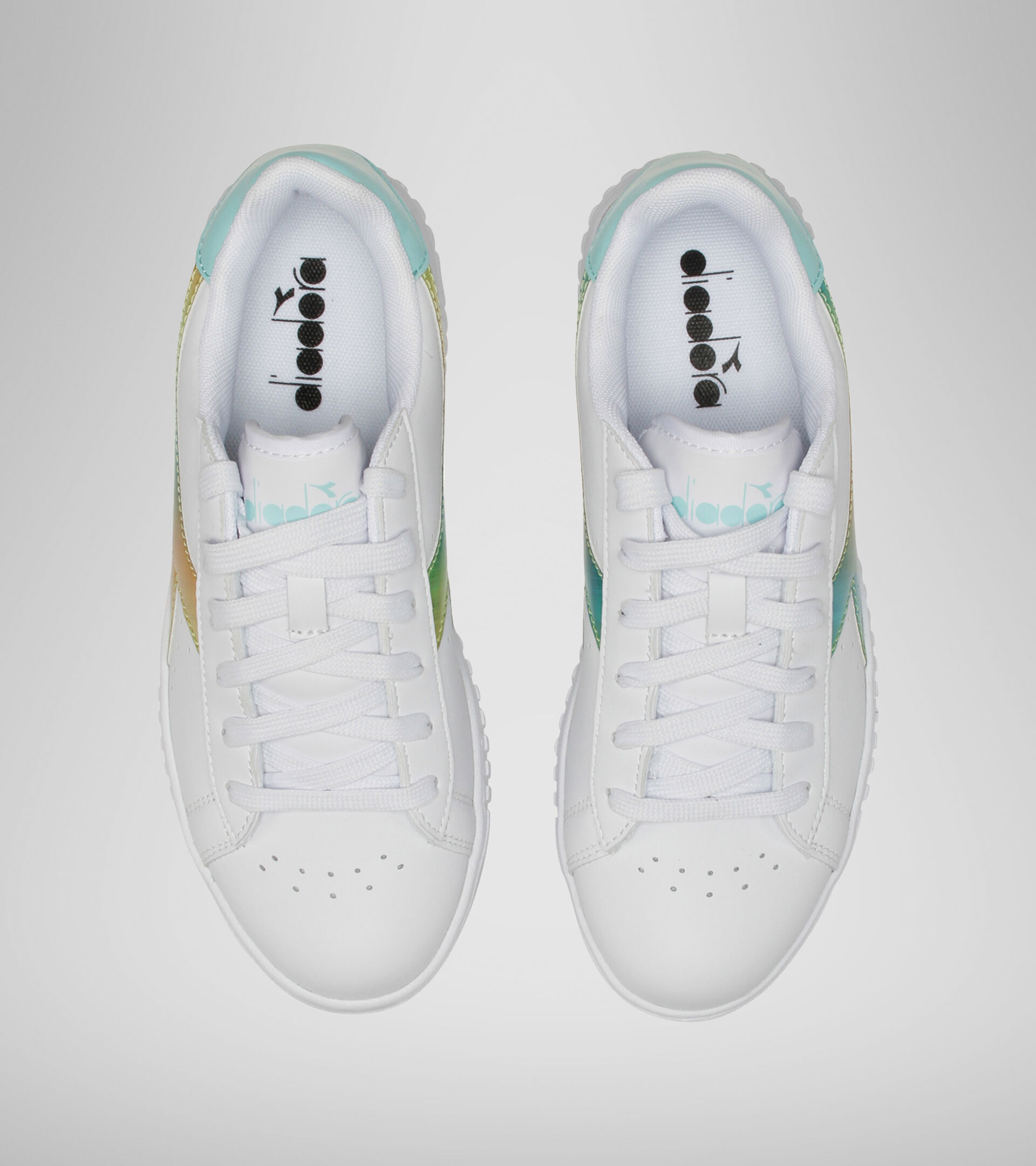 Chaussures de sport - Jeunes 8-16 ans GAME STEP RAINBOW GS BLANC/BLEU TEINTE - Diadora