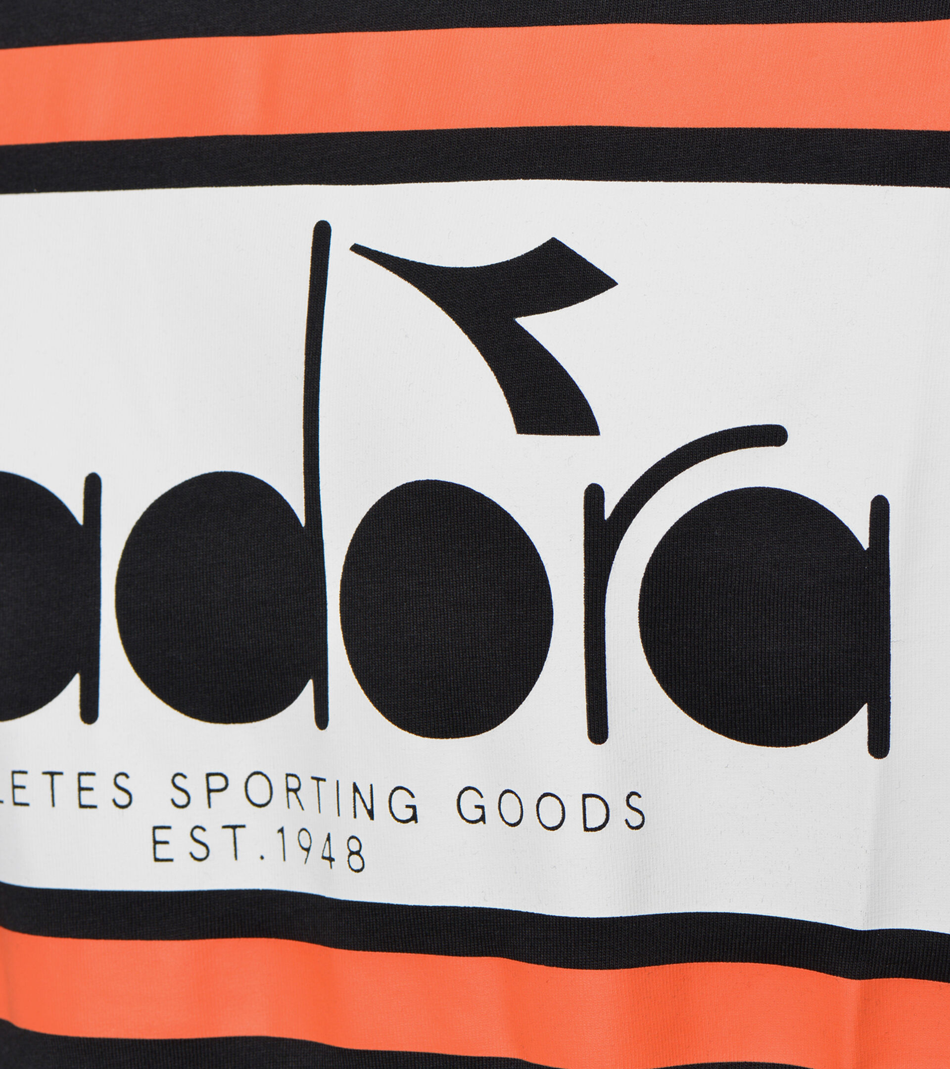 T-shirt - Unisex SS T-SHIRT SPECTRA OC BLACK/WHITE MILK/ORANGEADE - Diadora