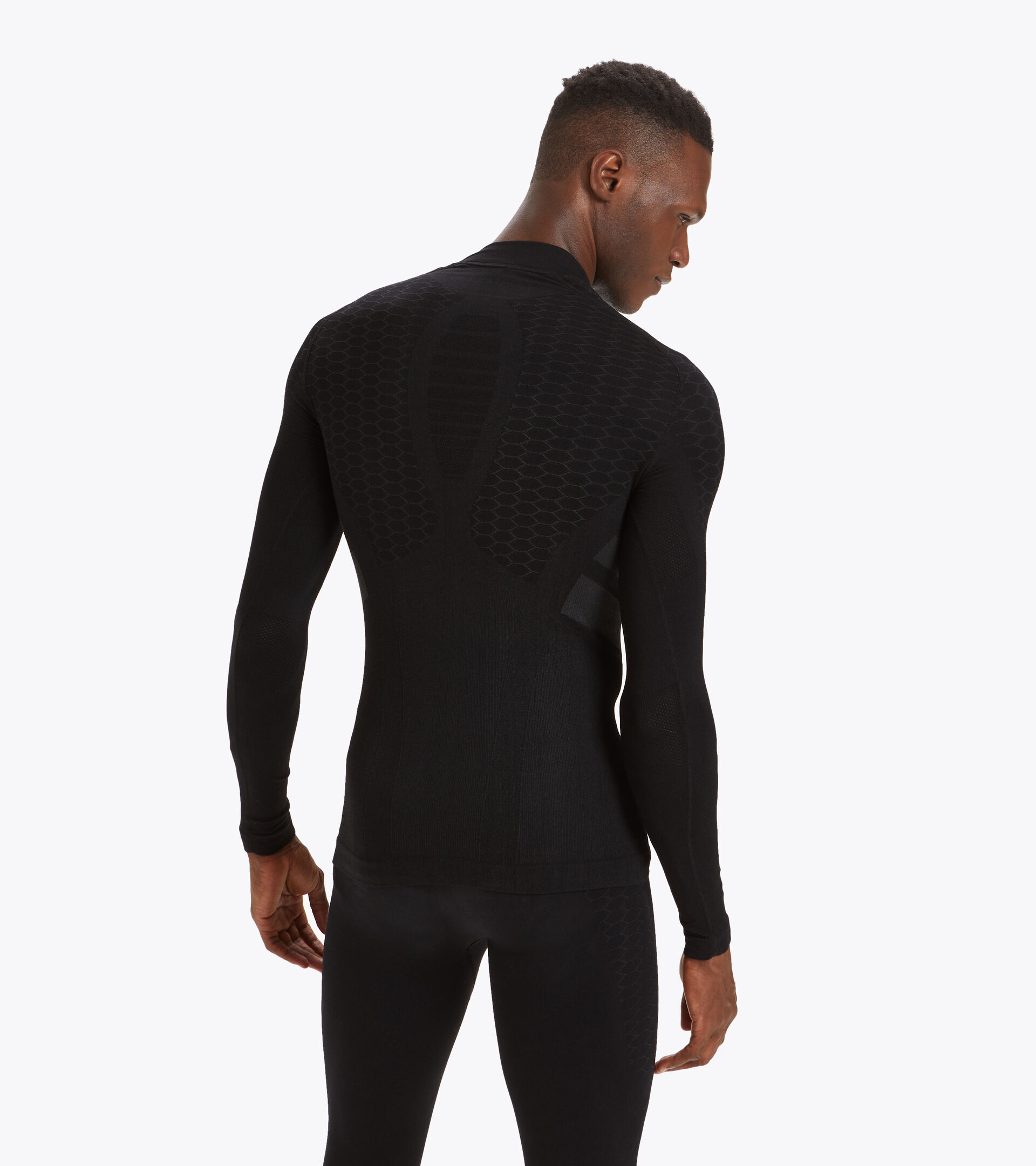 Long-sleeved training t-shirt - Men LS TURTLE NECK ACT BLACK - Diadora
