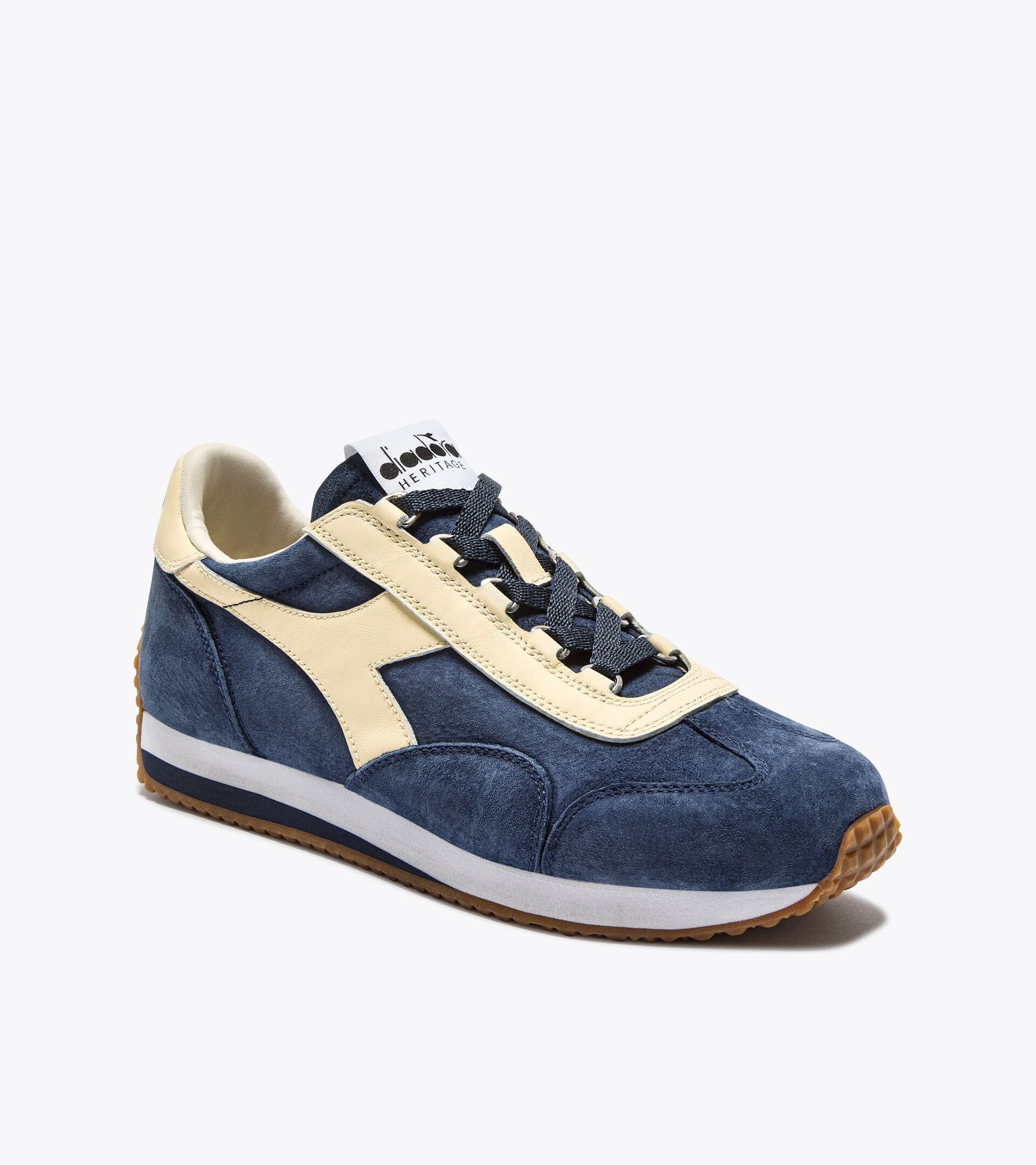 Heritage low-profile leather sneaker - All-gender EQUIPE '75 SW BLUE CASPIAN SEA - Diadora