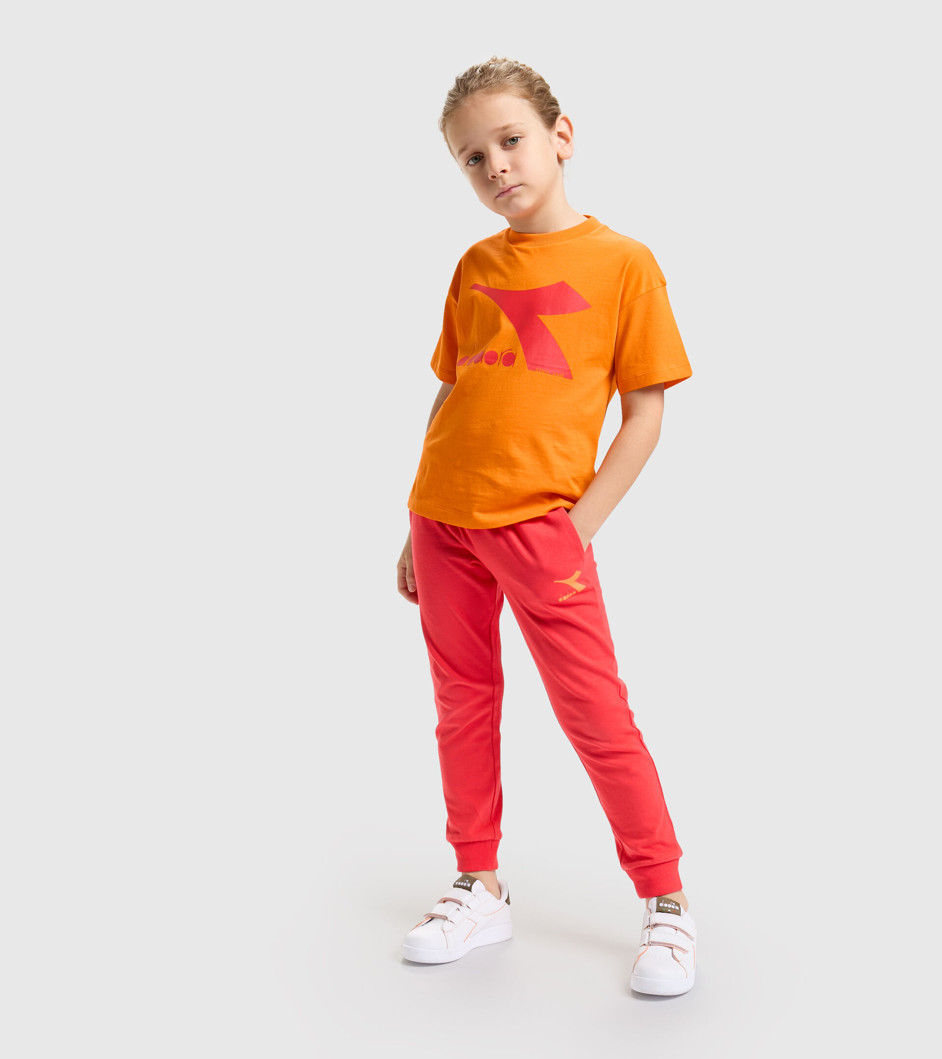 Pantaloni sportivi in cotone - Unisex JU.CUFF PANTS RAINBOW ROSSO PAPAVERO - Diadora