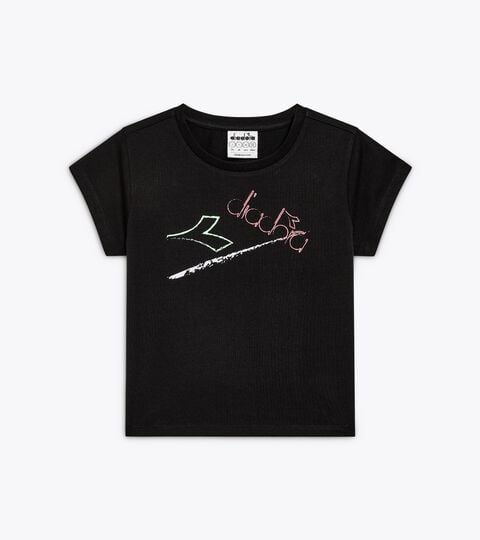 Cotton t-shirt - Girls JG. T-SHIRT SS GRAFFITI BLACK - Diadora