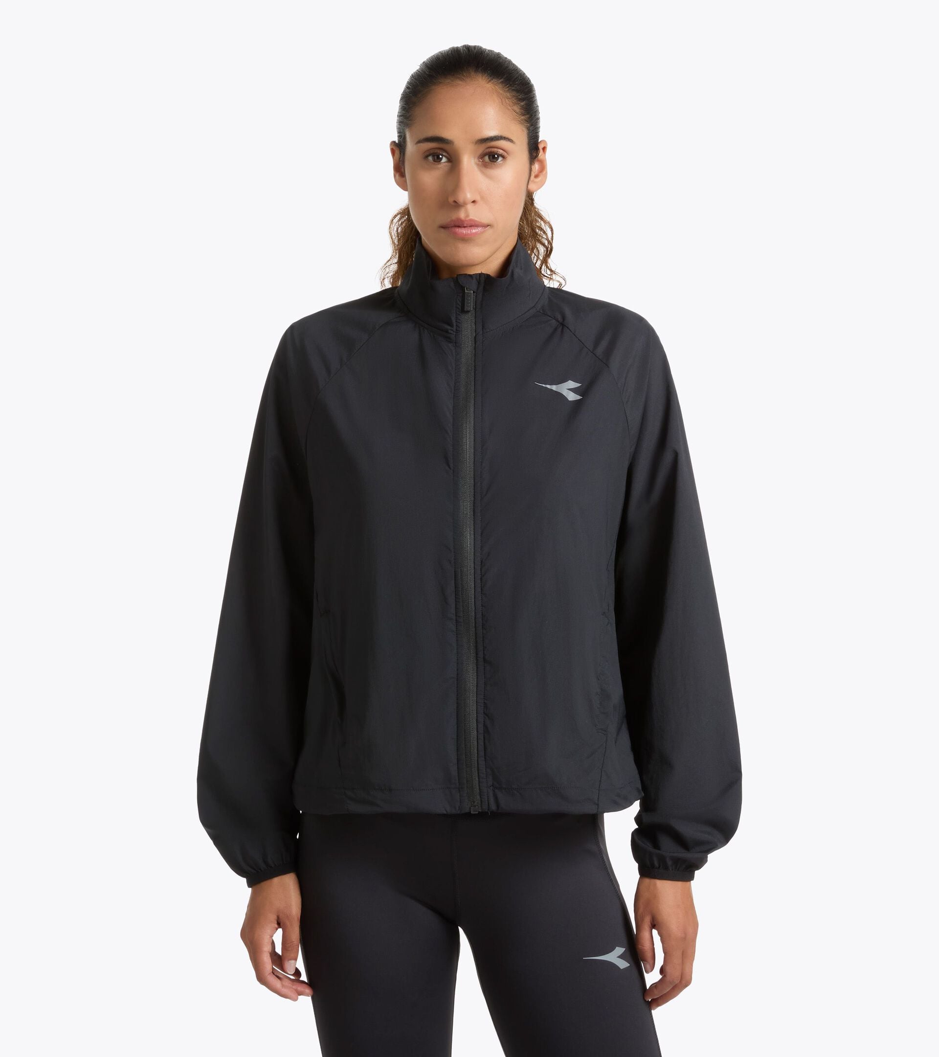 Windbreaker - Women's WINDBREAKER PACKABLE JACKET W BLACK - Diadora