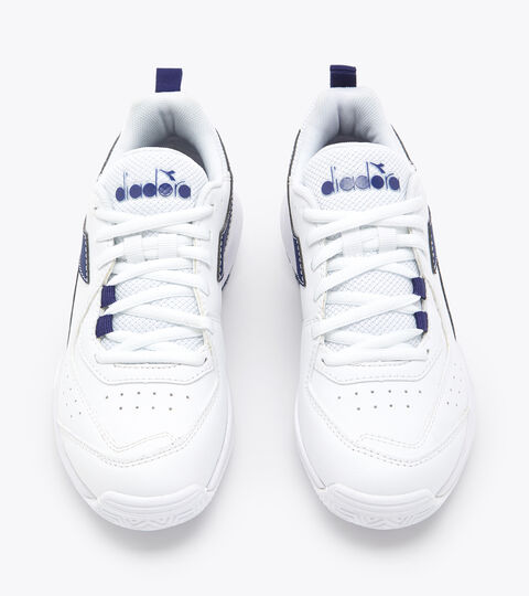 S. CHALLENGE 5 W SL CLAY, BIANCO/BLU STAMPA Tennis shoes for clay courts - Women S. CHALLENGE 5 W SL CLAY BIANCO/BLU STAMPA - Diadora