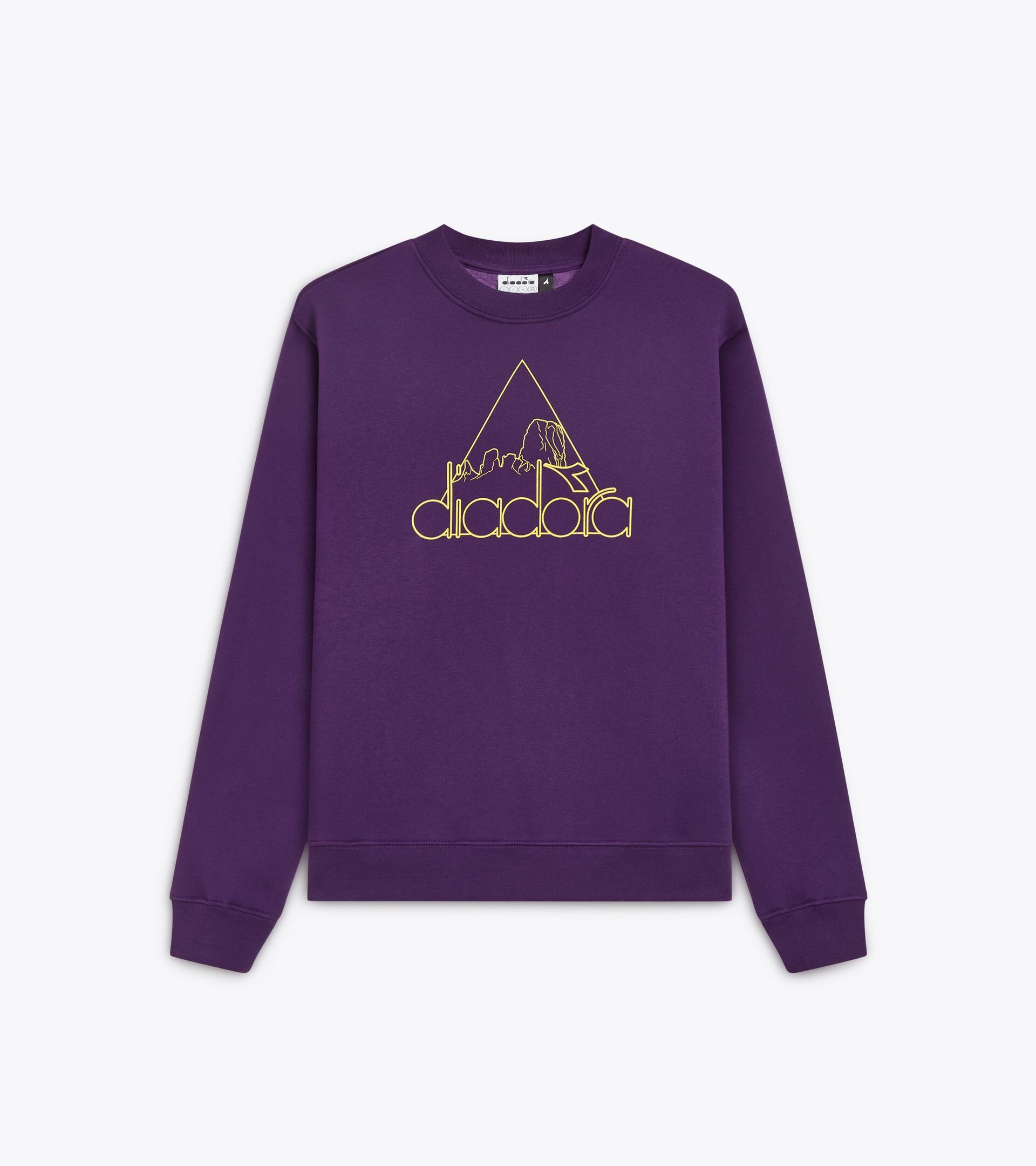 Sporty sweatshirt - All-Gender SWEATSHIRT CREW ROUTE VIOLET JEWEL - Diadora