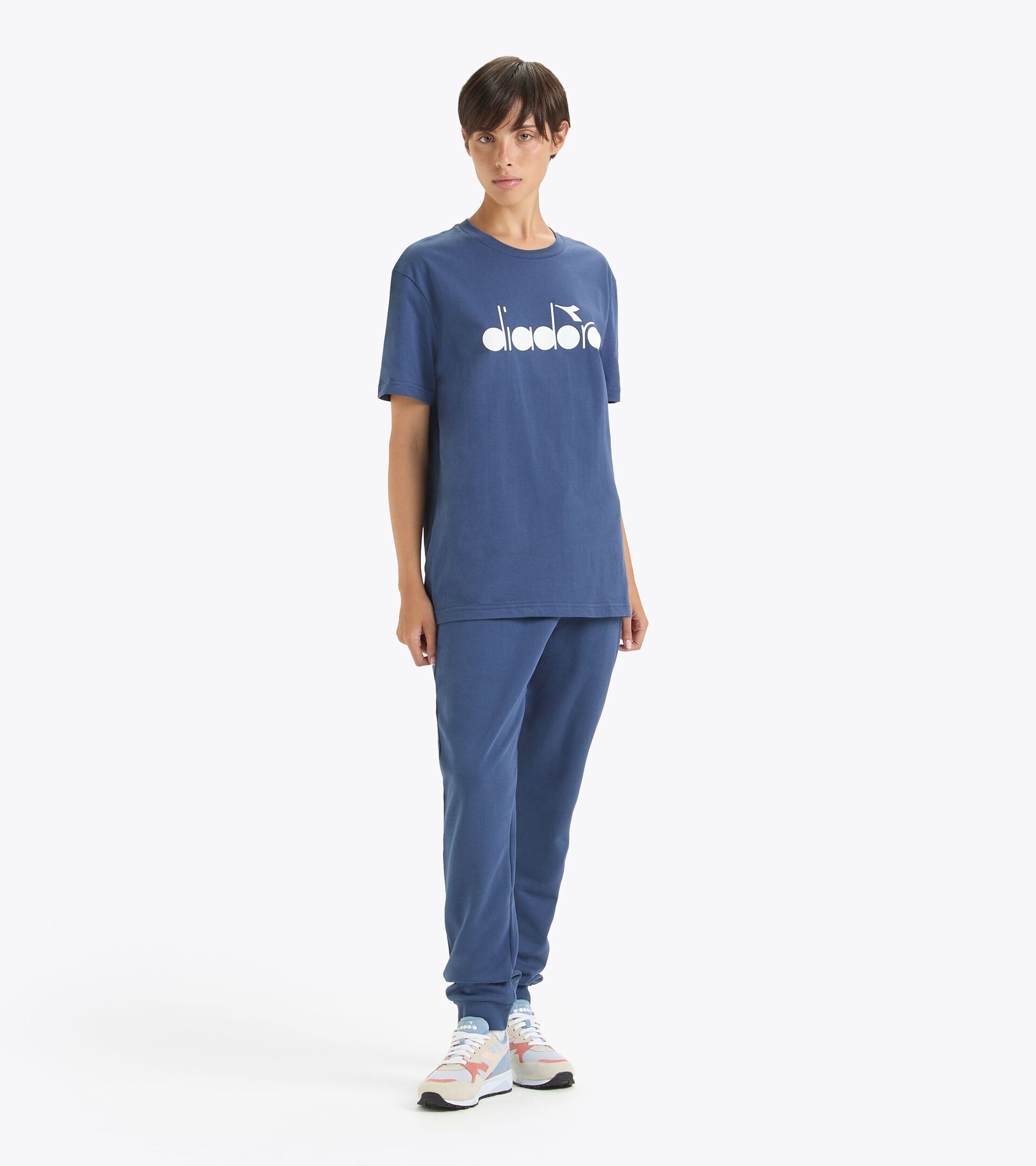 T-shirt - Made in Italy - Gender Neutral  T-SHIRT SS LOGO BLU OCEANA - Diadora