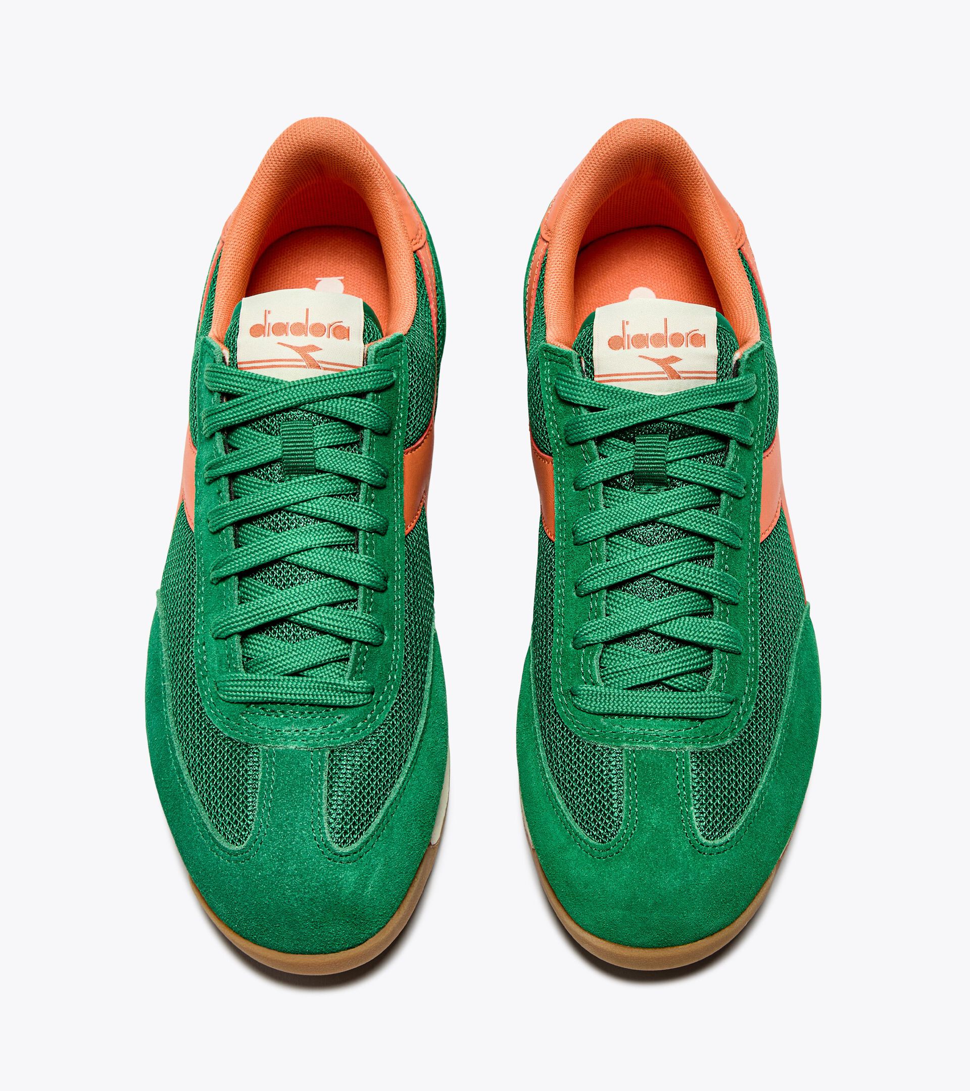 Low-profile suede sneaker - All-gender CROSS GREEN PEAS CREAM - Diadora