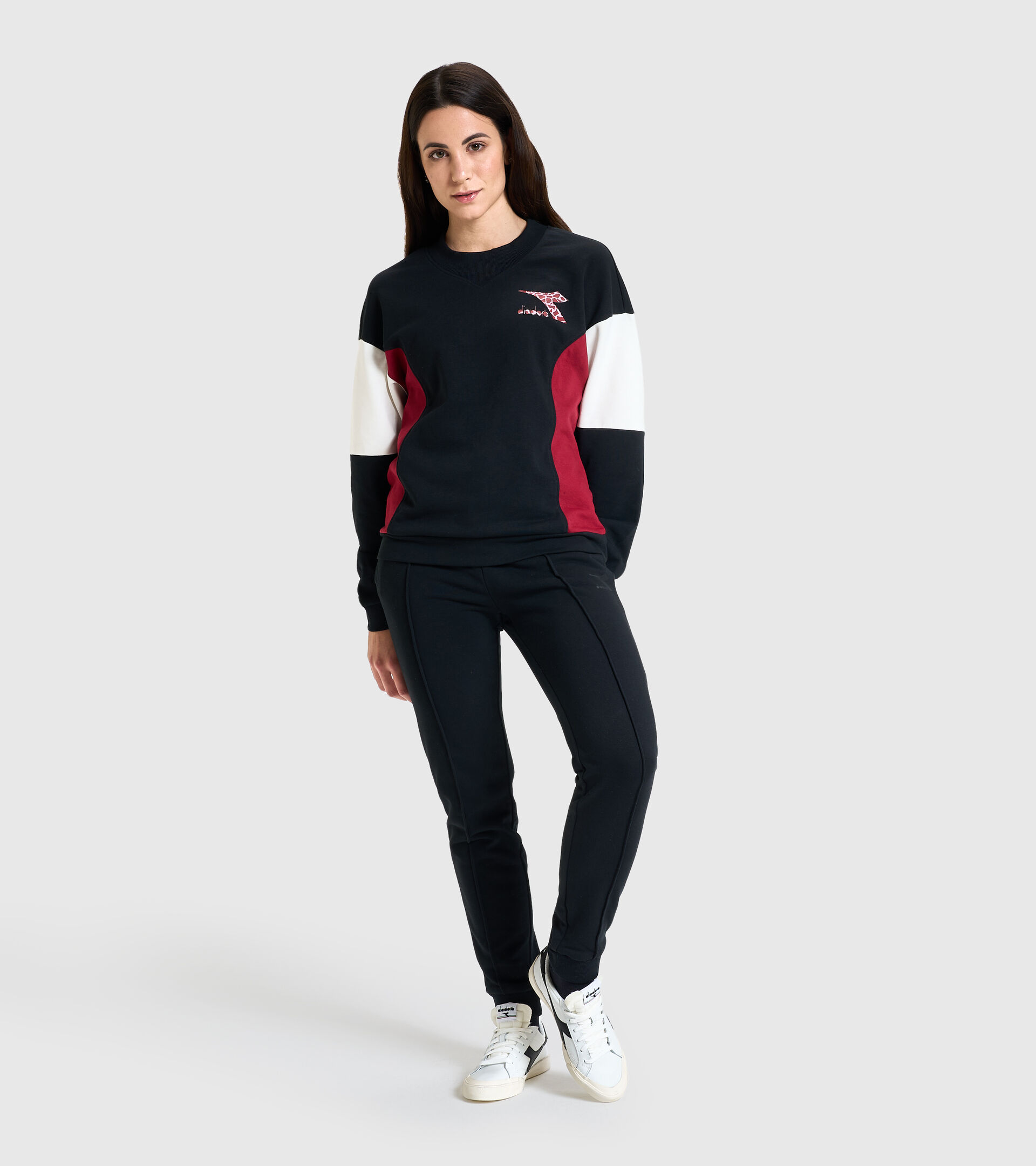Crew-neck sweatshirt - Women L.SWEATSHIRT CREW LUSH BLACK - Diadora