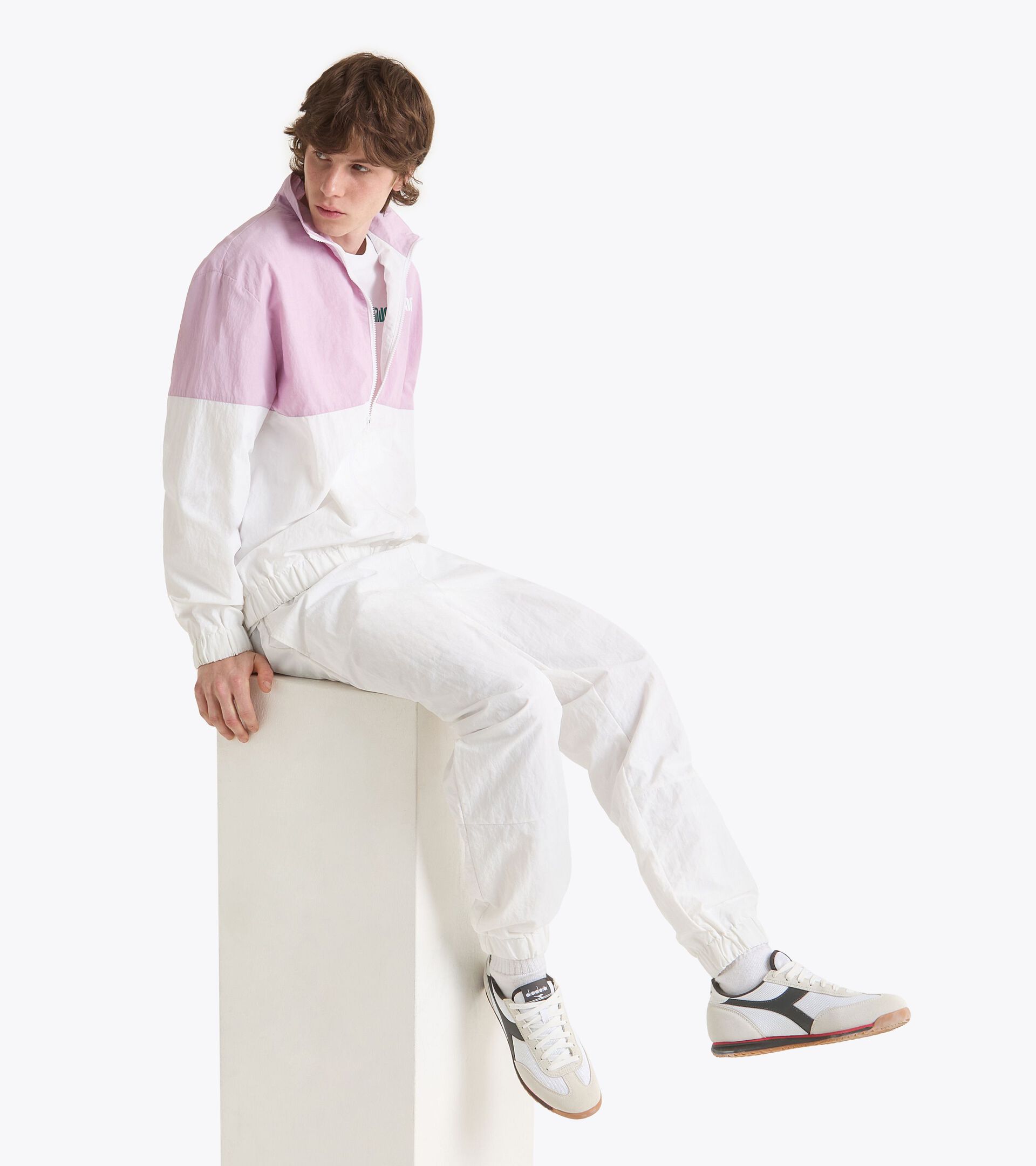 Polyamide tracksuit - All-gender TRACKSUIT ATHL. LOGO II WING VIOLET - Diadora