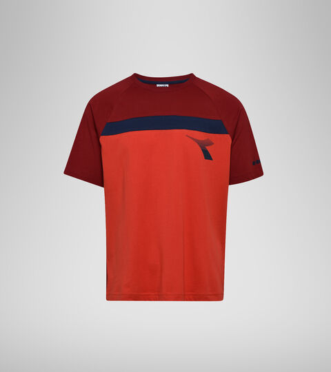 T-shirt - Men T-SHIRT SS DIADORA CLUB MOLTEN LAVA RED - Diadora