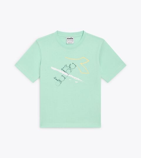 Cotton t-shirt - Boy JB. T-SHIRT SS GRAFFITI BL GREEN BIRDS EGG - Diadora